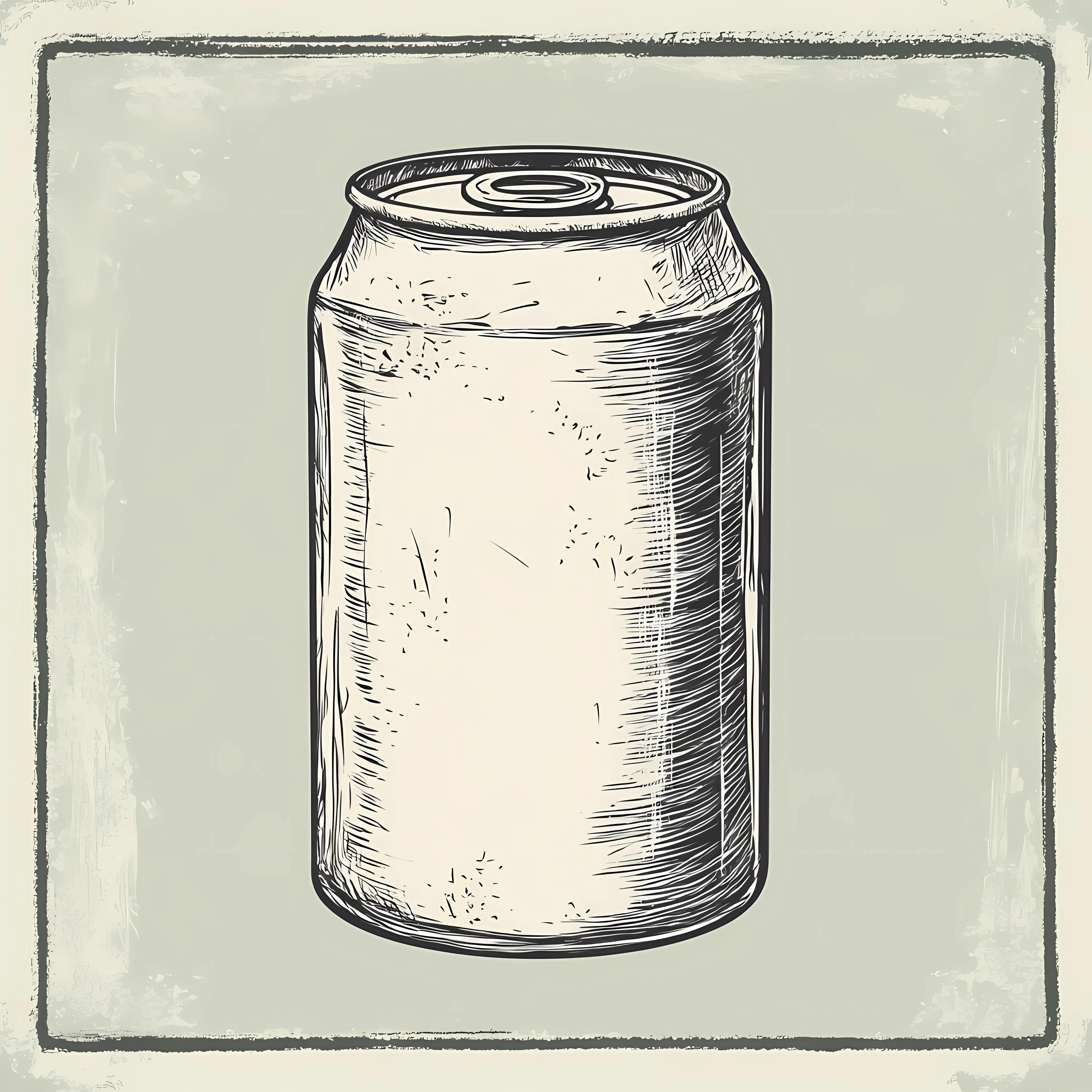 Hand Drawn Metal Can on Shabby Background — free download from Dotvec