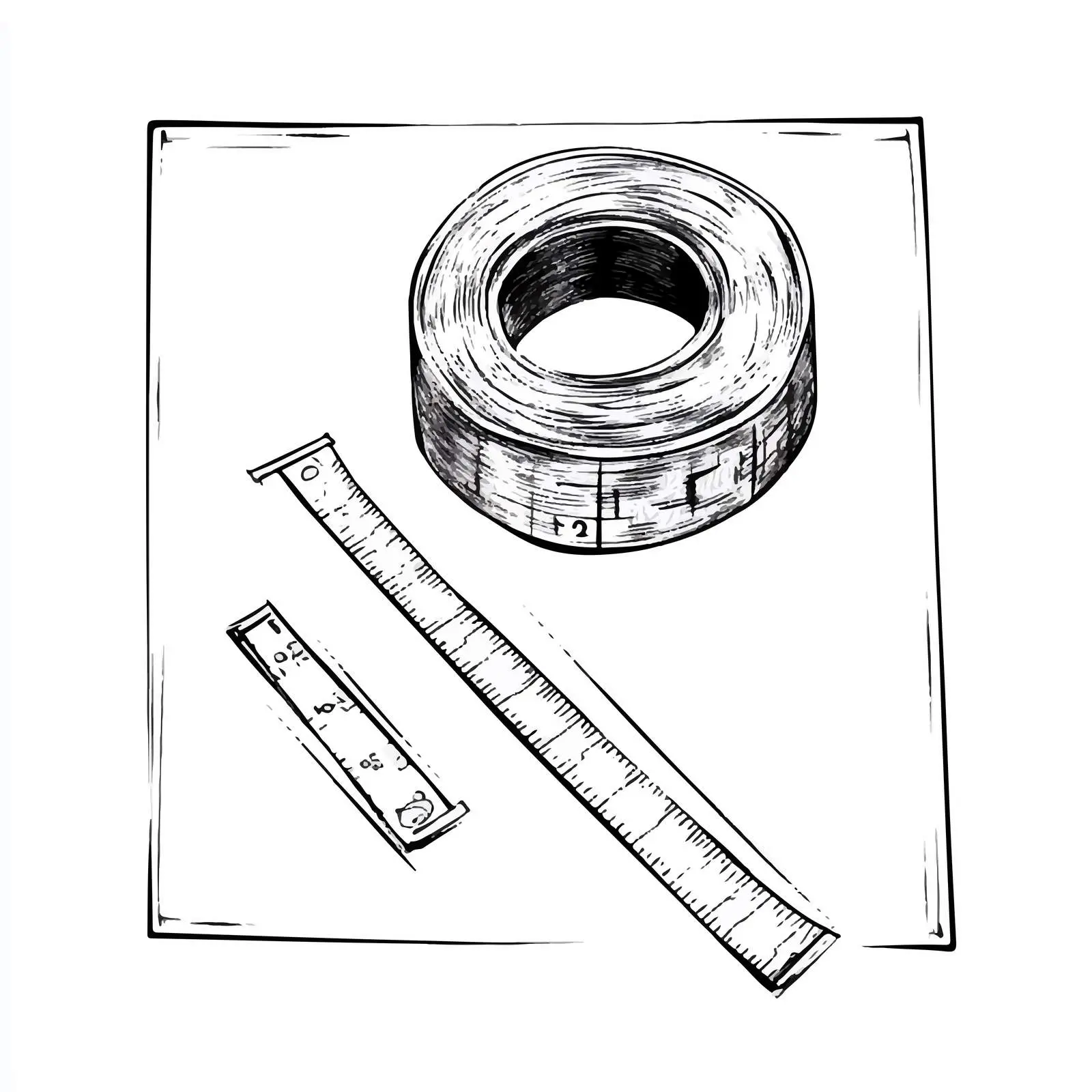 Hand Drawn Meter Tape Sketch Illustration — free download from Dotvec