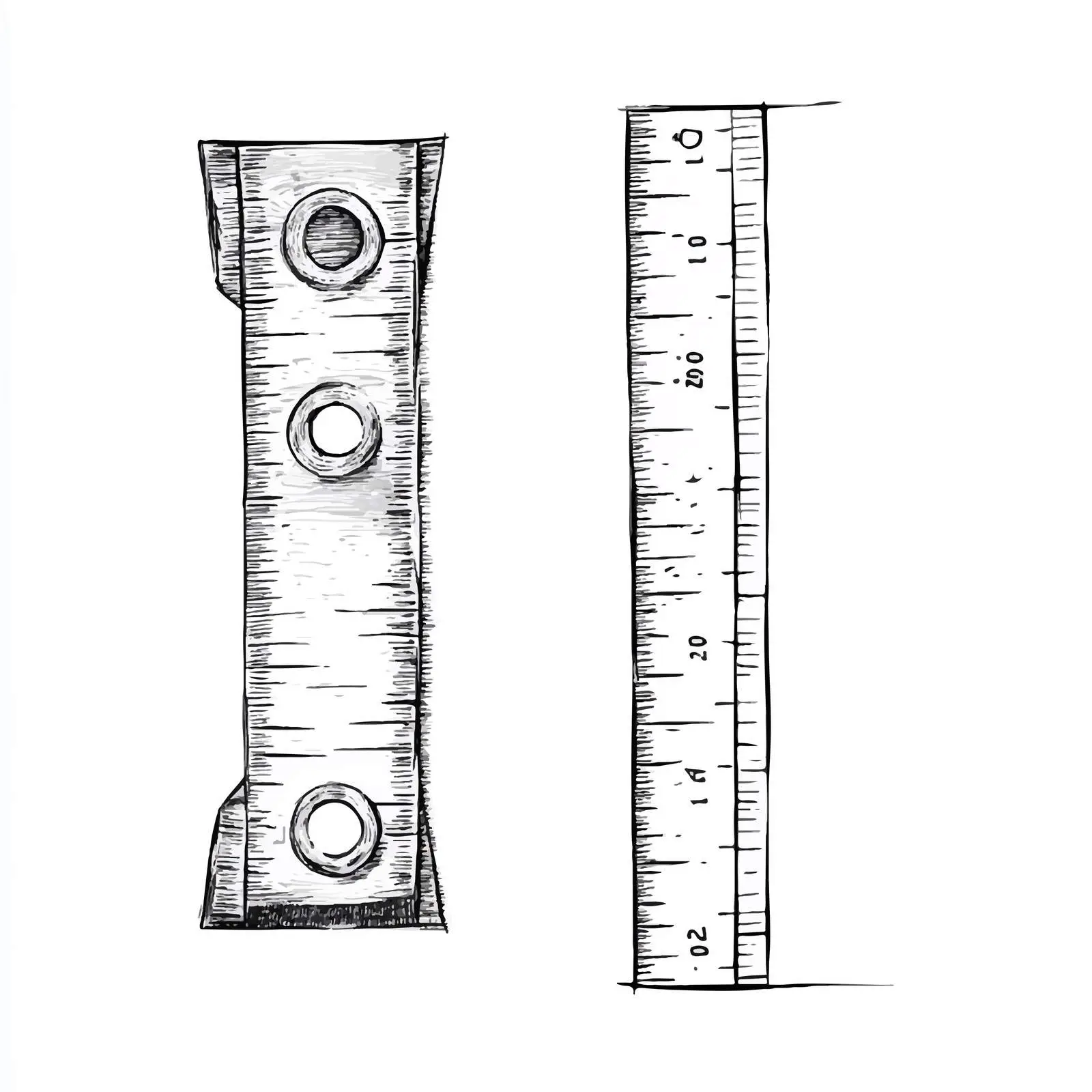 Hand Drawn Measuring Tape Sketch Vector — free download from Dotvec