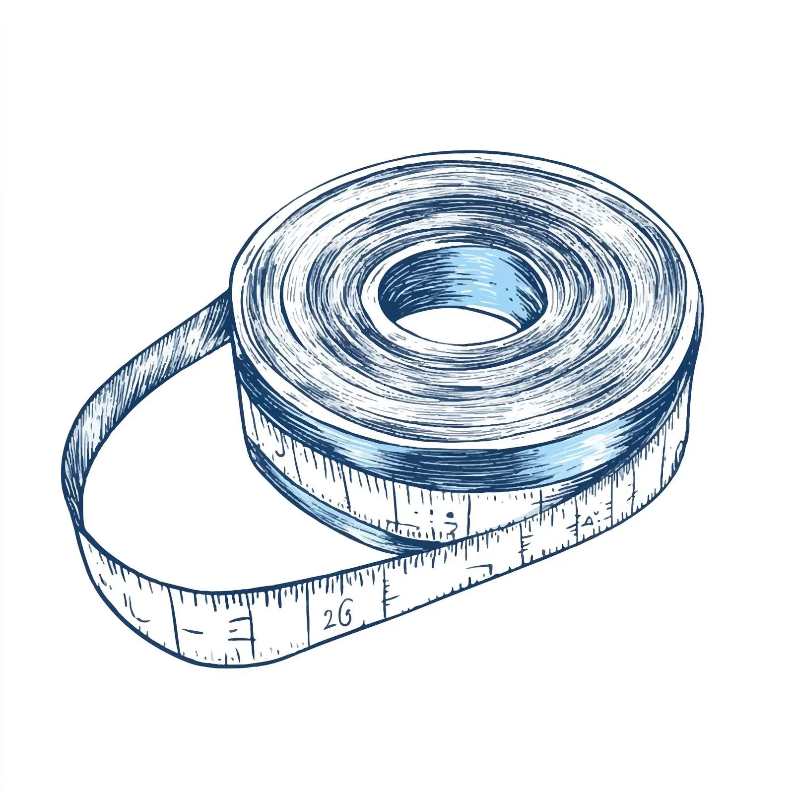 Hand Drawn Meter Tape Sketch for Designers — free download from Dotvec