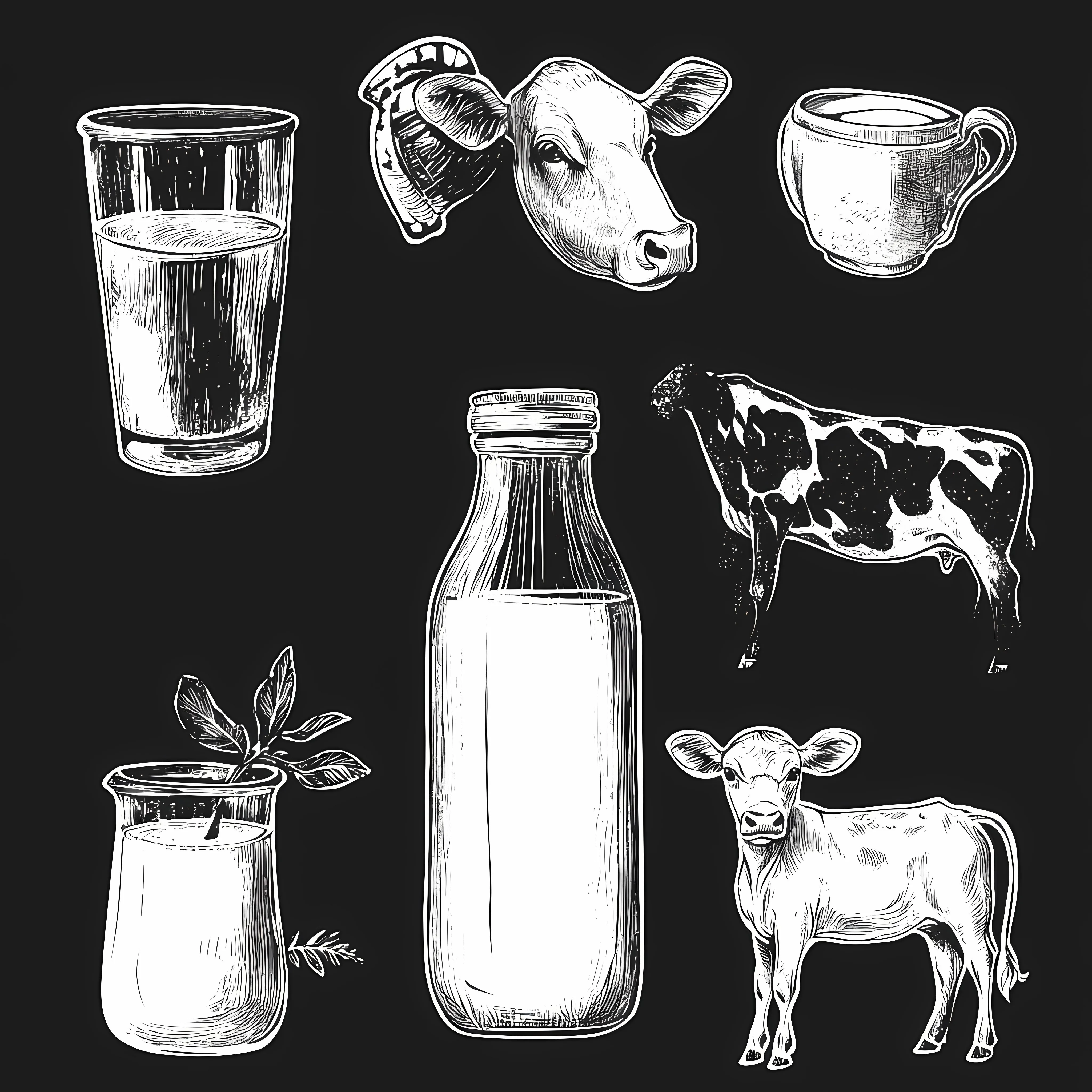 Hand Drawn Milk Sketches Collection — free download from Dotvec