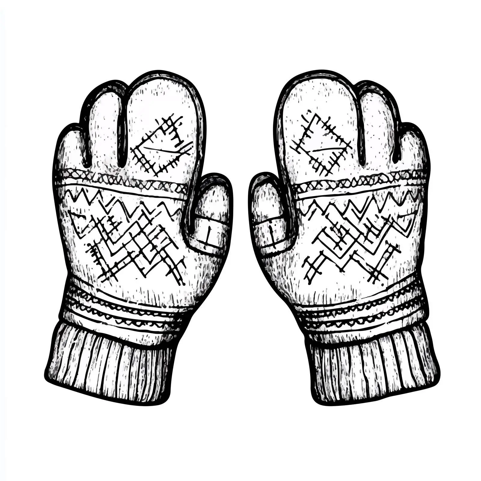 Hand Drawn Mittens Sketch Vector Design — free download from Dotvec