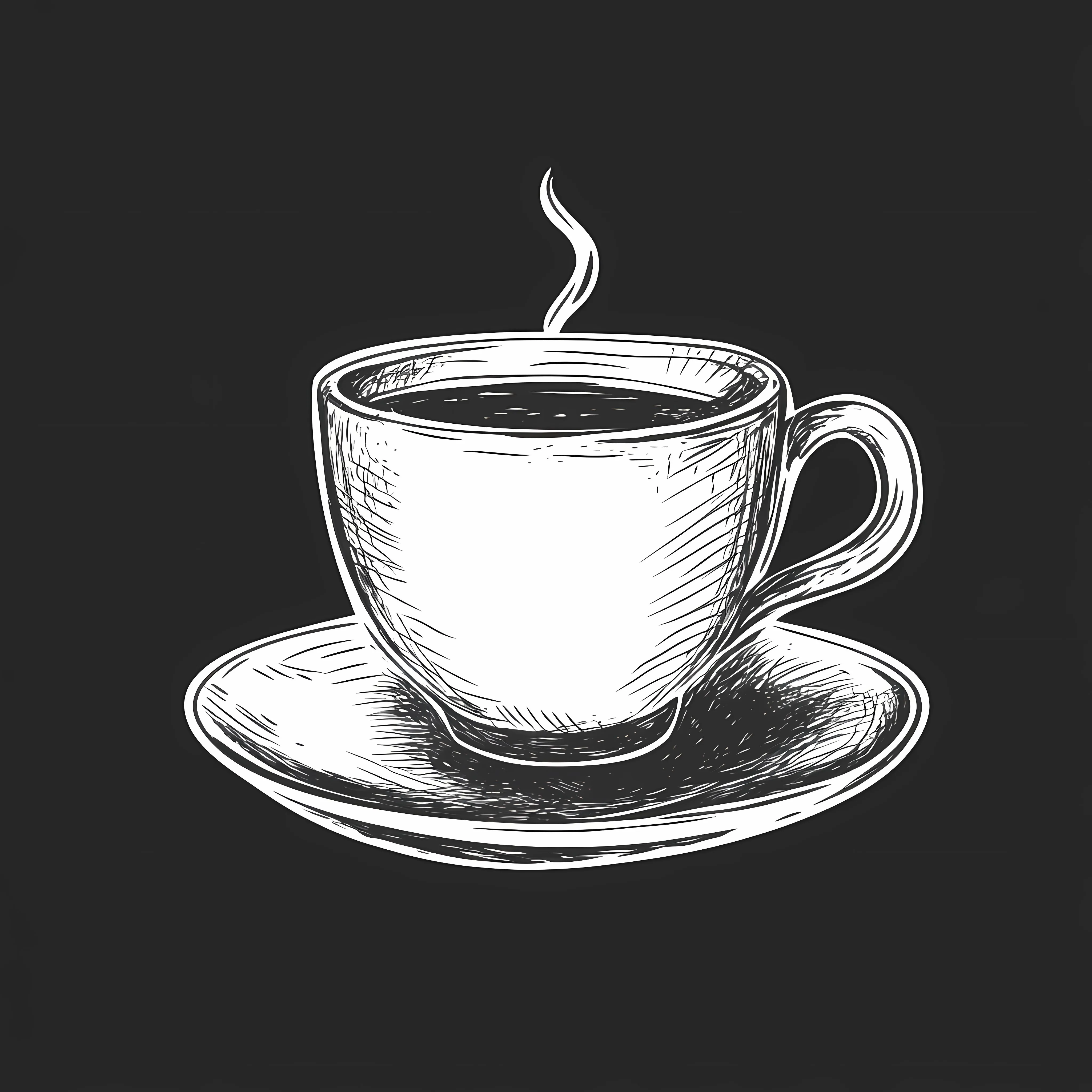 Hand Drawn Mug and Saucer Sketch Design — free download from Dotvec