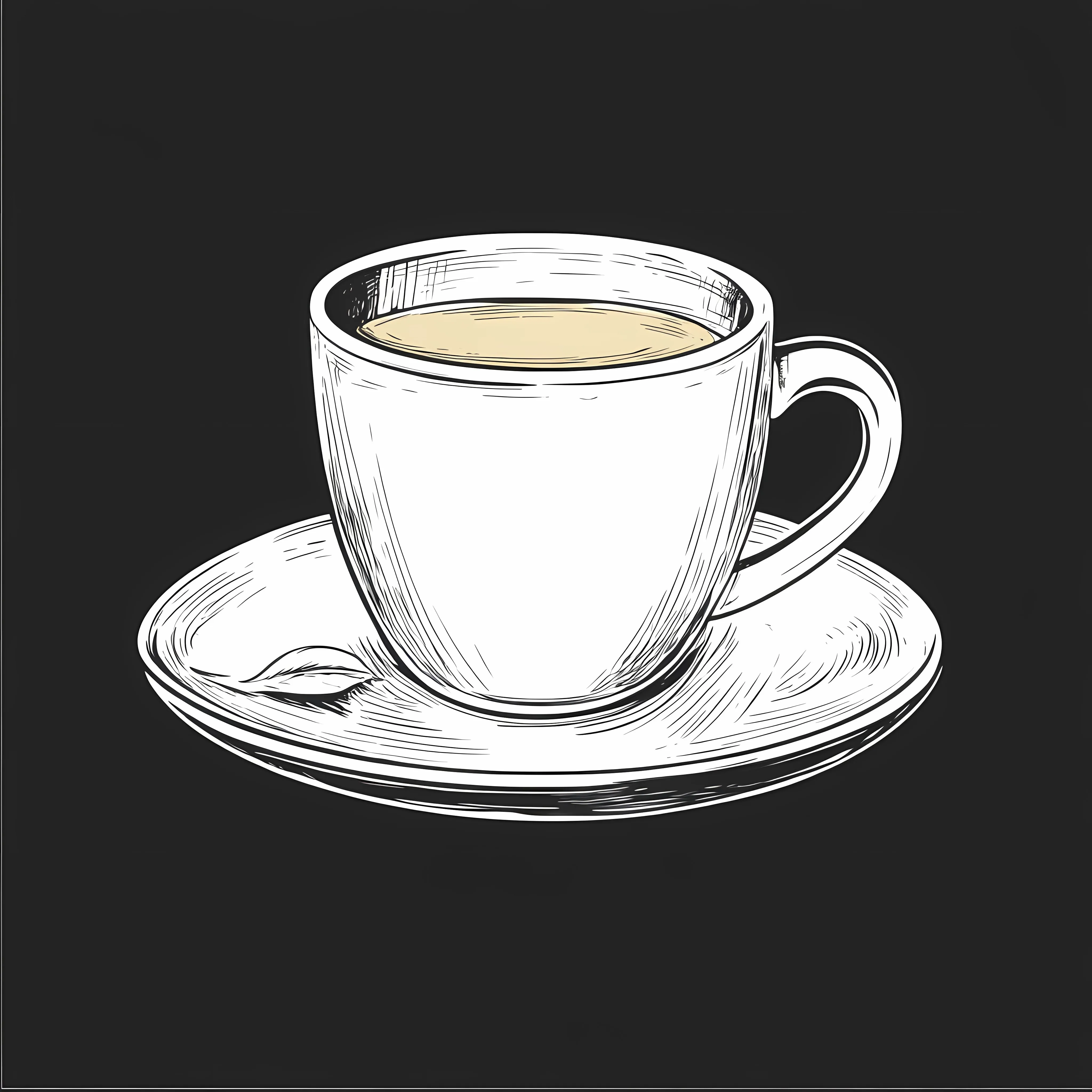 Hand Drawn Mug and Saucer Sketch Illustration — free download from Dotvec