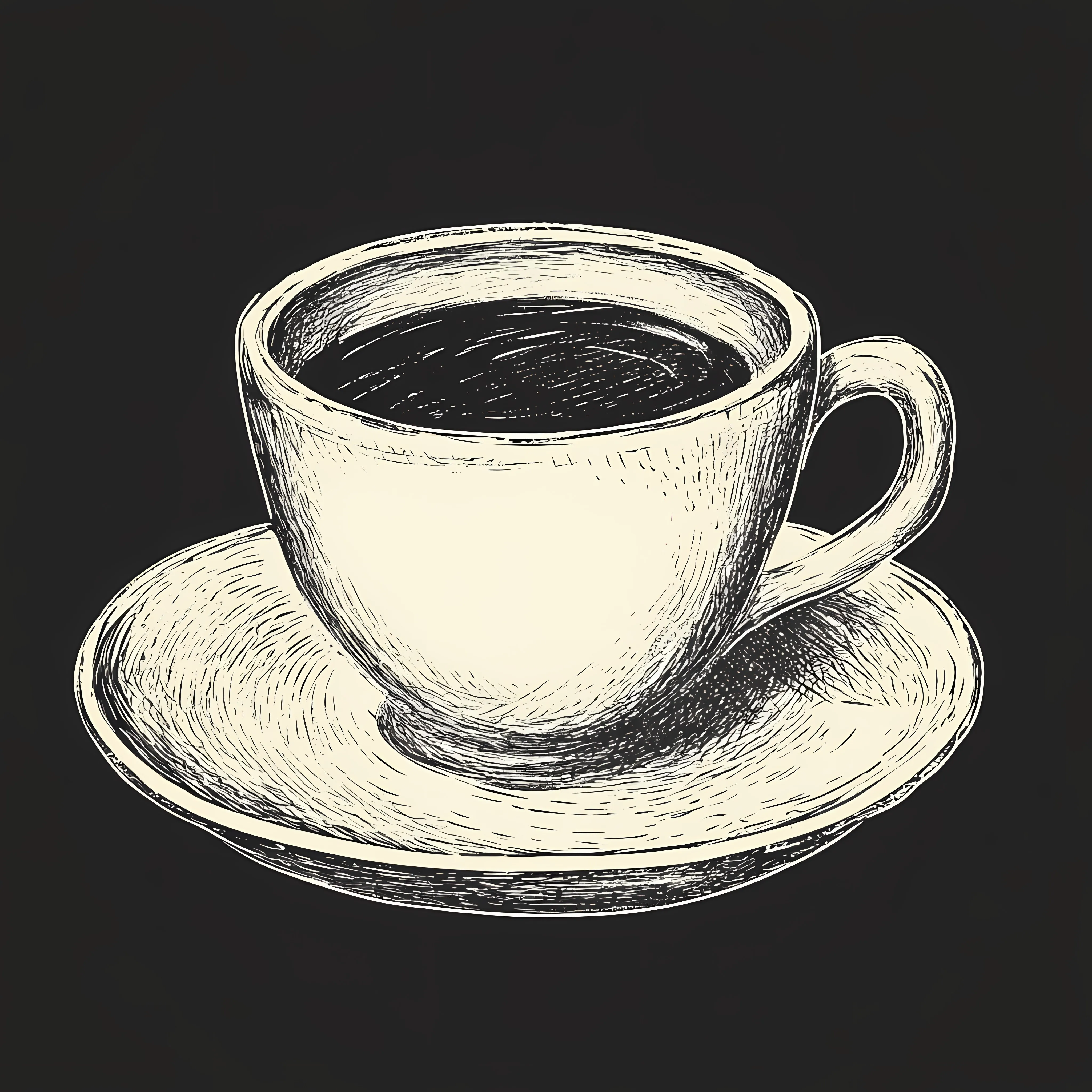 Hand Drawn Mug and Saucer Sketch Illustration — free download from Dotvec