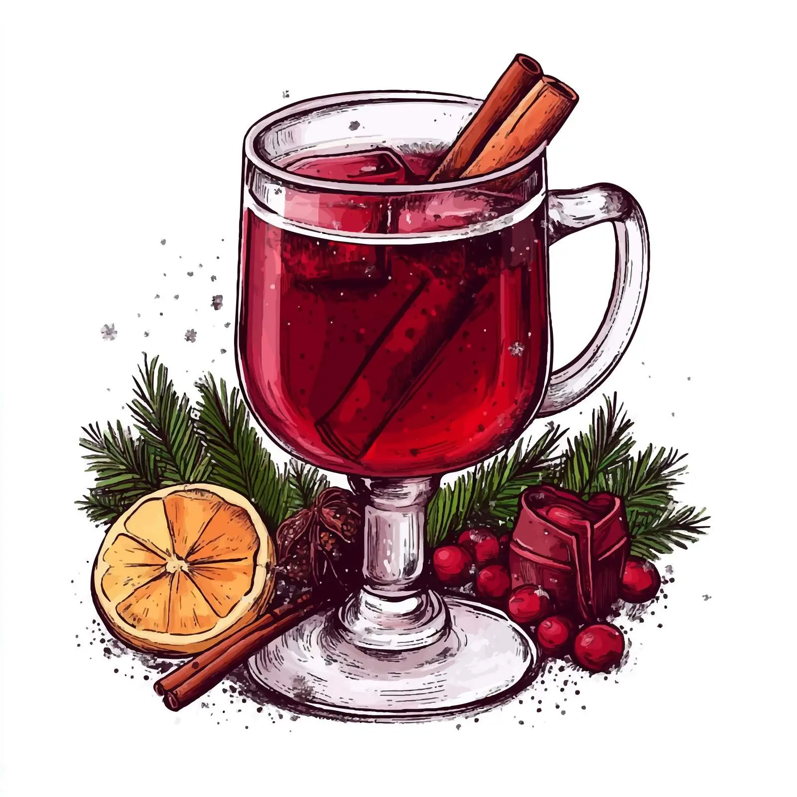 Hand-Drawn Mulled Wine Sketch Icon — free download from Dotvec