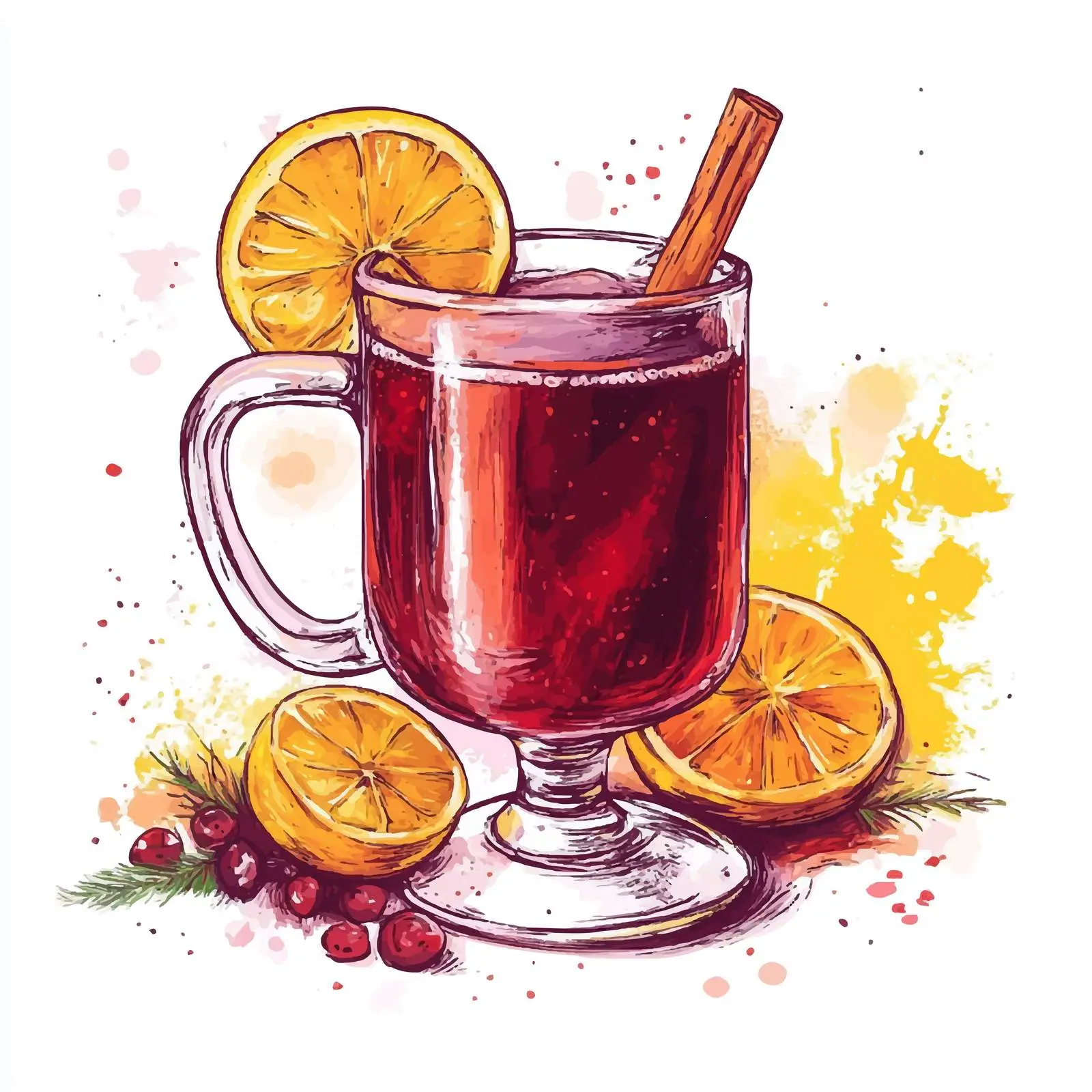 Hand Drawn Mulled Wine Sketch Illustration — free download from Dotvec