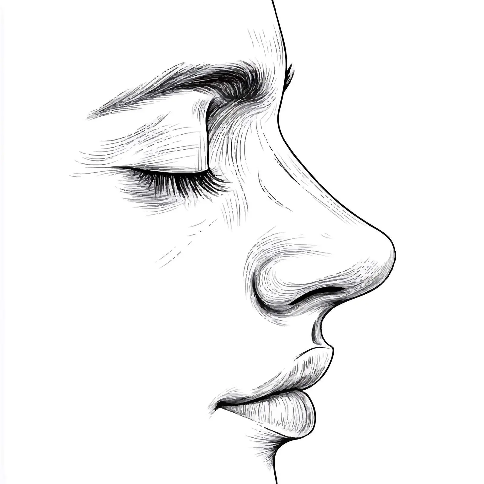 Hand-Drawn Nose Sketch Vector Illustration — free download from Dotvec