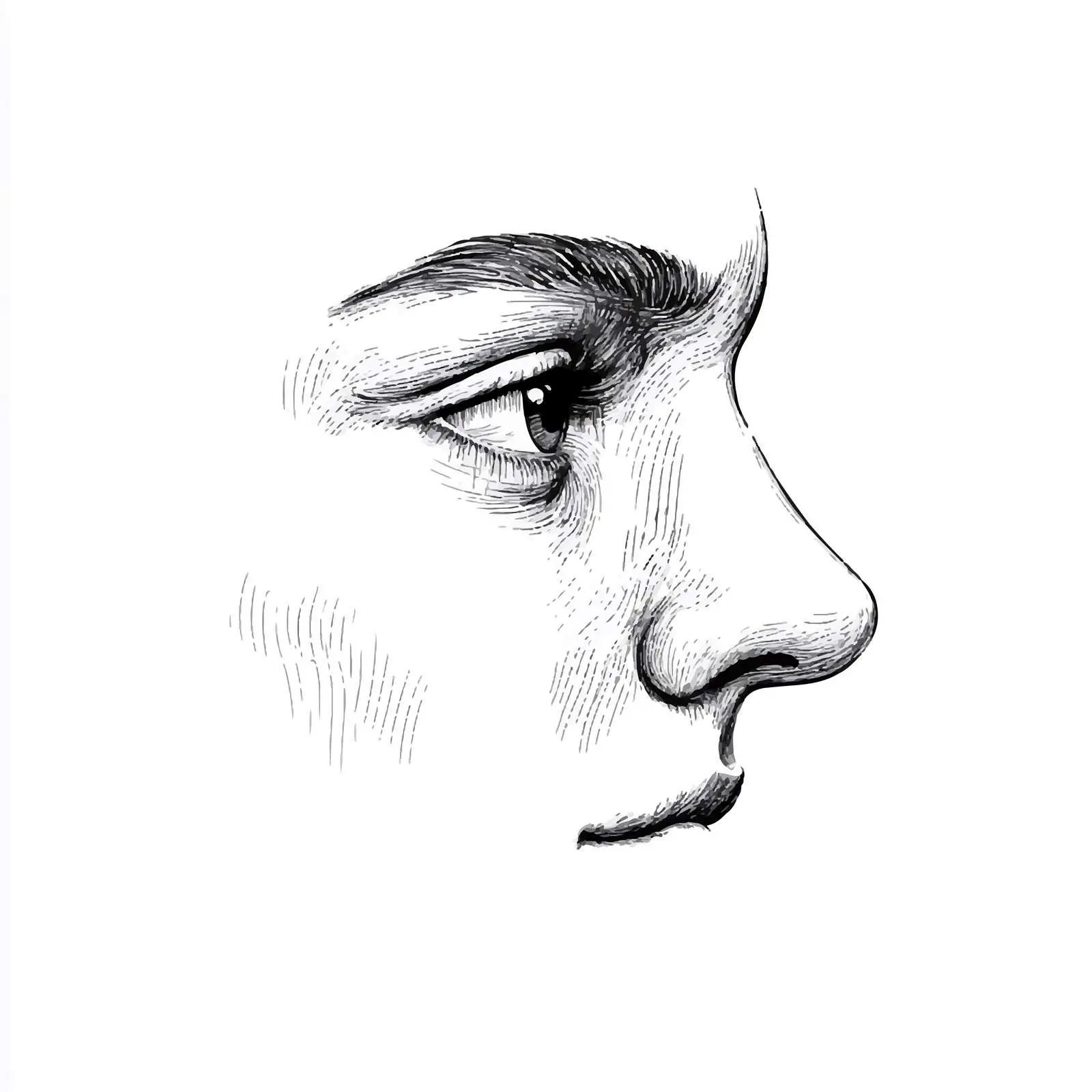 Hand-Drawn Nose Vector Illustration for Design — free download from Dotvec
