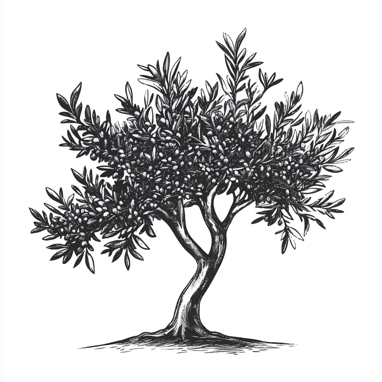 Hand-Drawn Olive Tree Sketch Illustration — free download from Dotvec