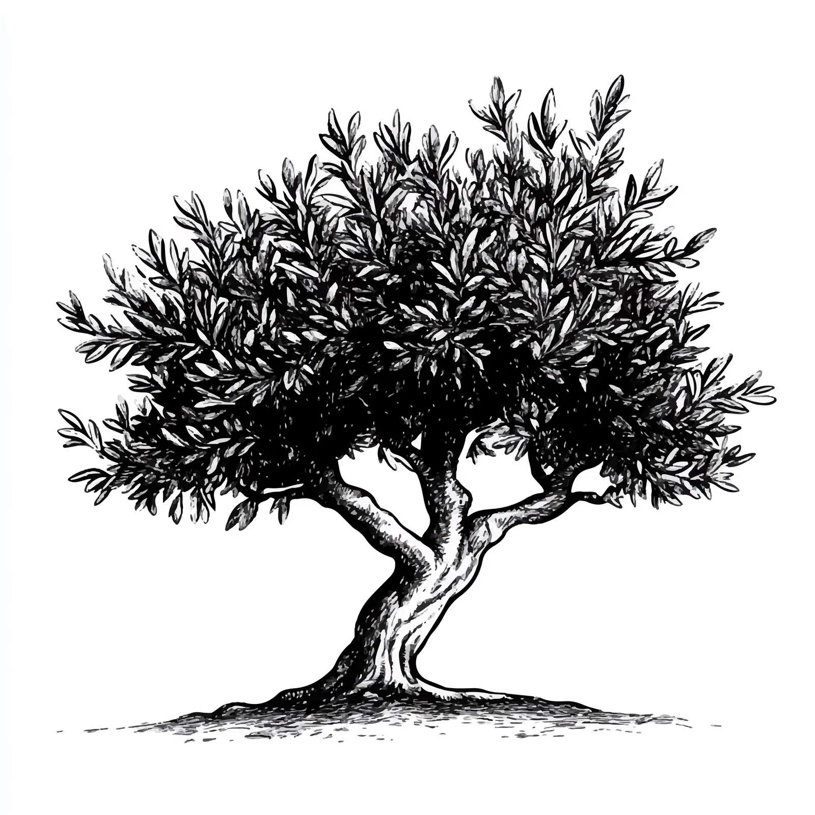Hand-Drawn Olive Tree Sketch Vector Art — free download from Dotvec