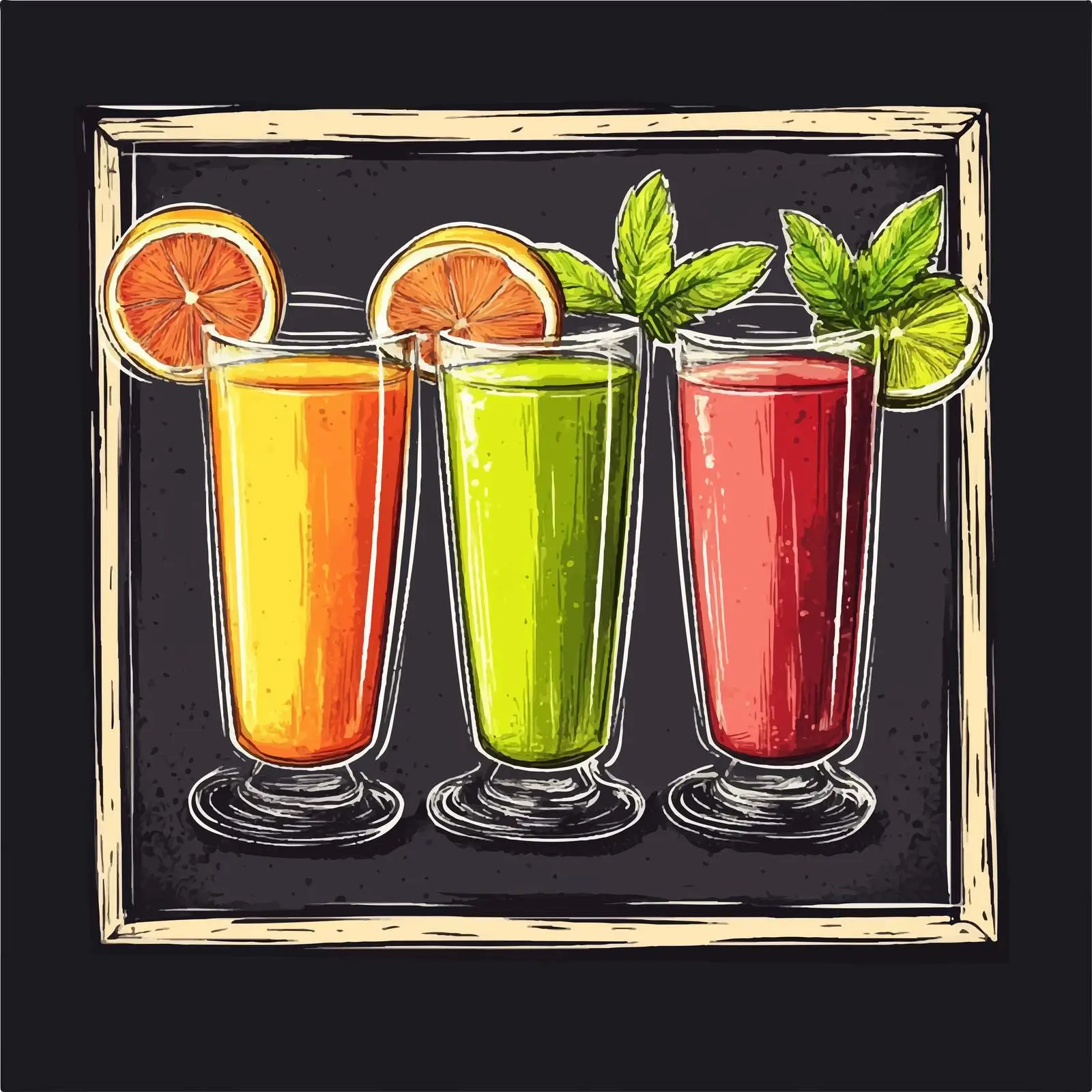 Hand-Drawn Juice Sketch on Chalkboard — free download from Dotvec