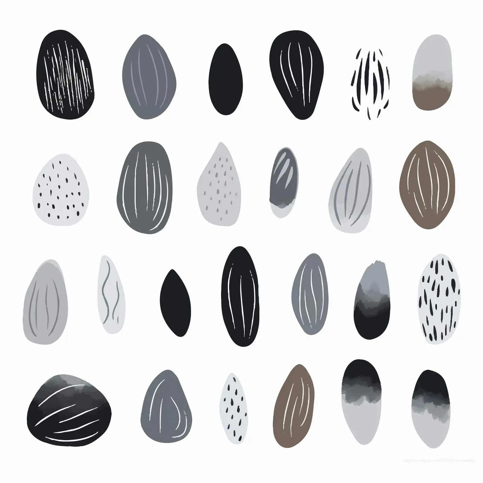 Hand-Drawn Grey Brush Shapes for Design – free innovative design image from Dotvec