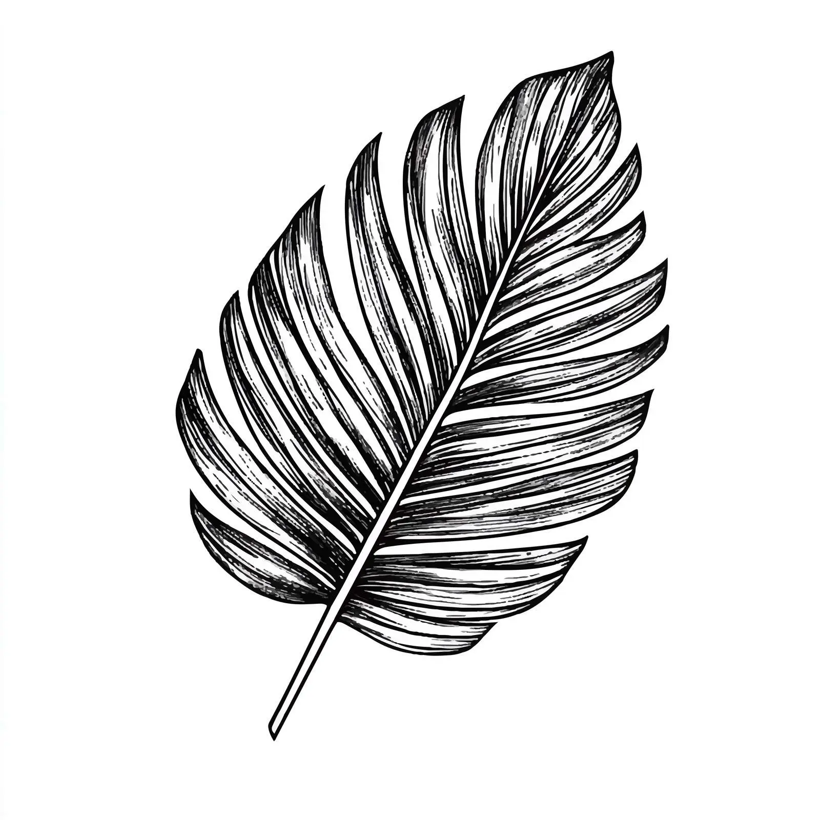 Hand-Drawn Palm Leaf Vector Illustration — free download from Dotvec