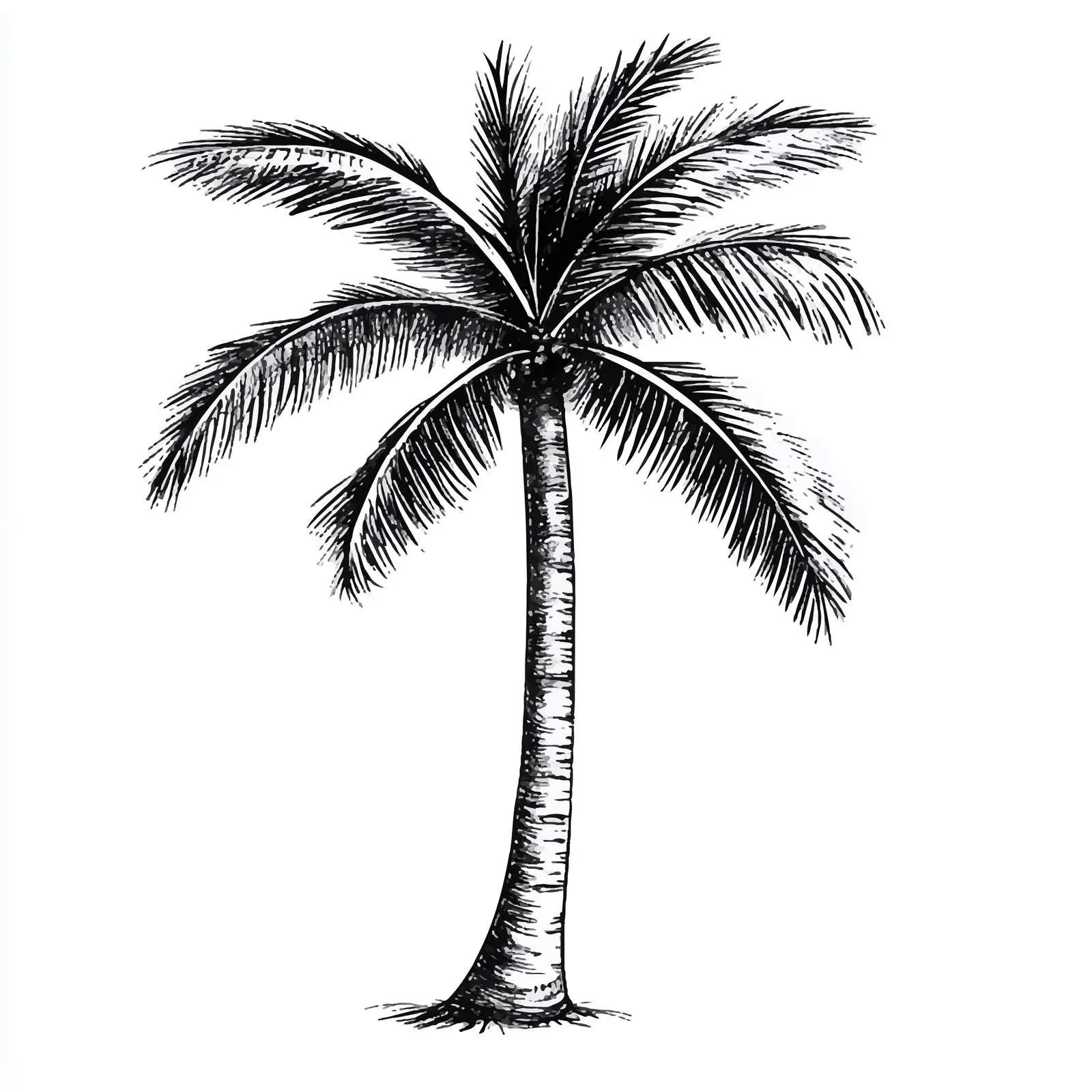 Hand-Drawn Isolated Palm Tree Sketch — free download from Dotvec
