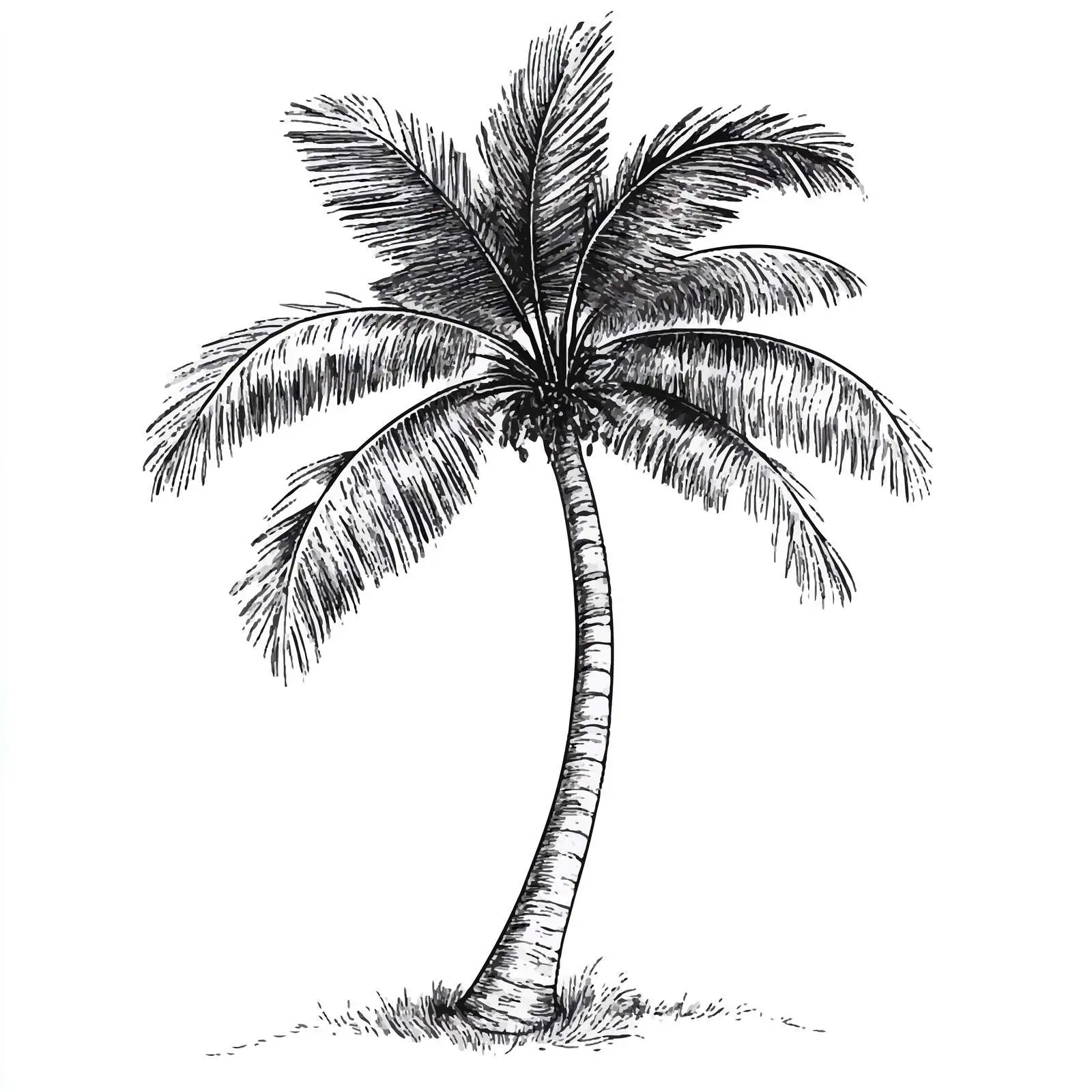 Hand Drawn Palm Tree Sketch Vector Graphic — free download from Dotvec