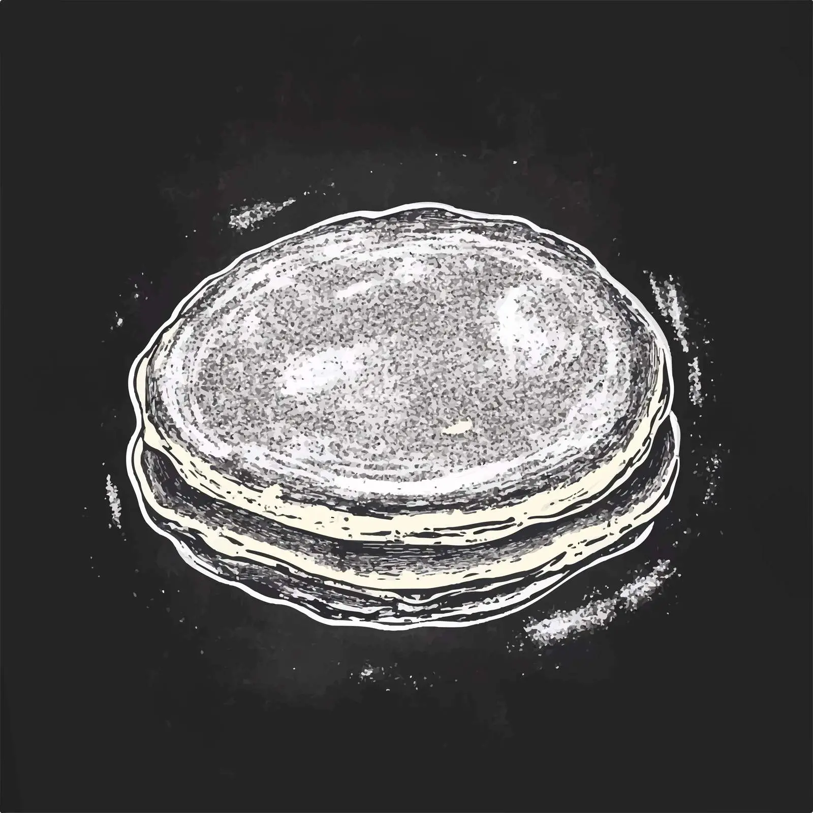 Hand Drawn Pancake Sketch on Chalkboard Background — free download from Dotvec