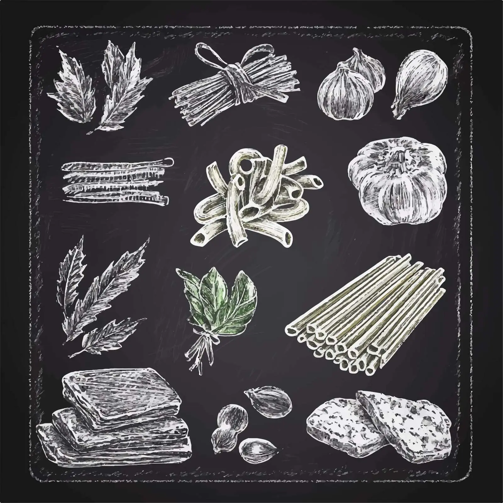 Hand Drawn Pasta Sketches Collection – free food sketches image from Dotvec