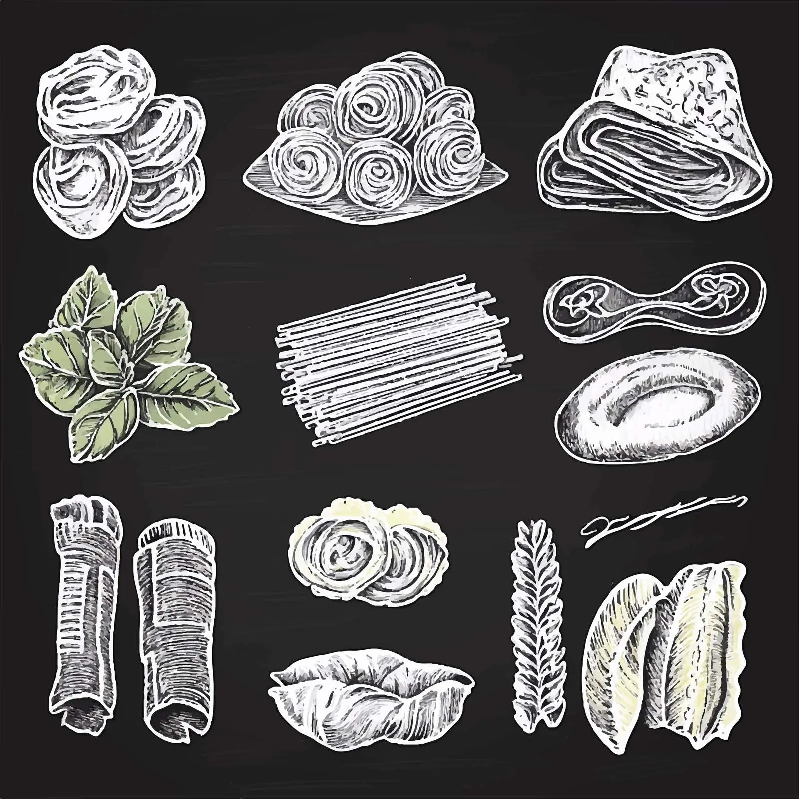 Hand Drawn Pasta Sketches Collection — free download from Dotvec