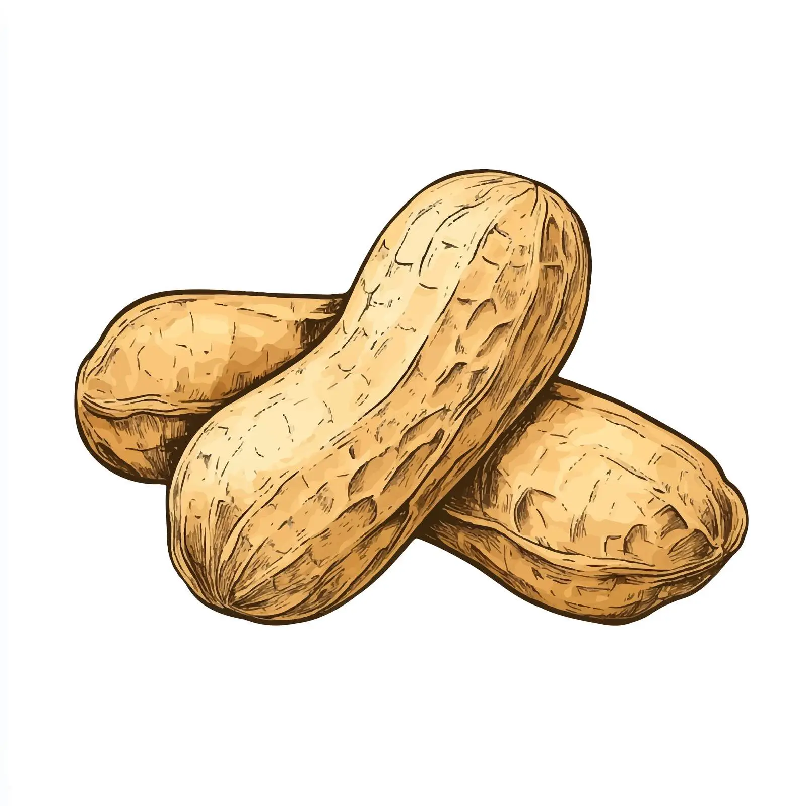 Hand Drawn Peanut Sketch on White Background — free download from Dotvec