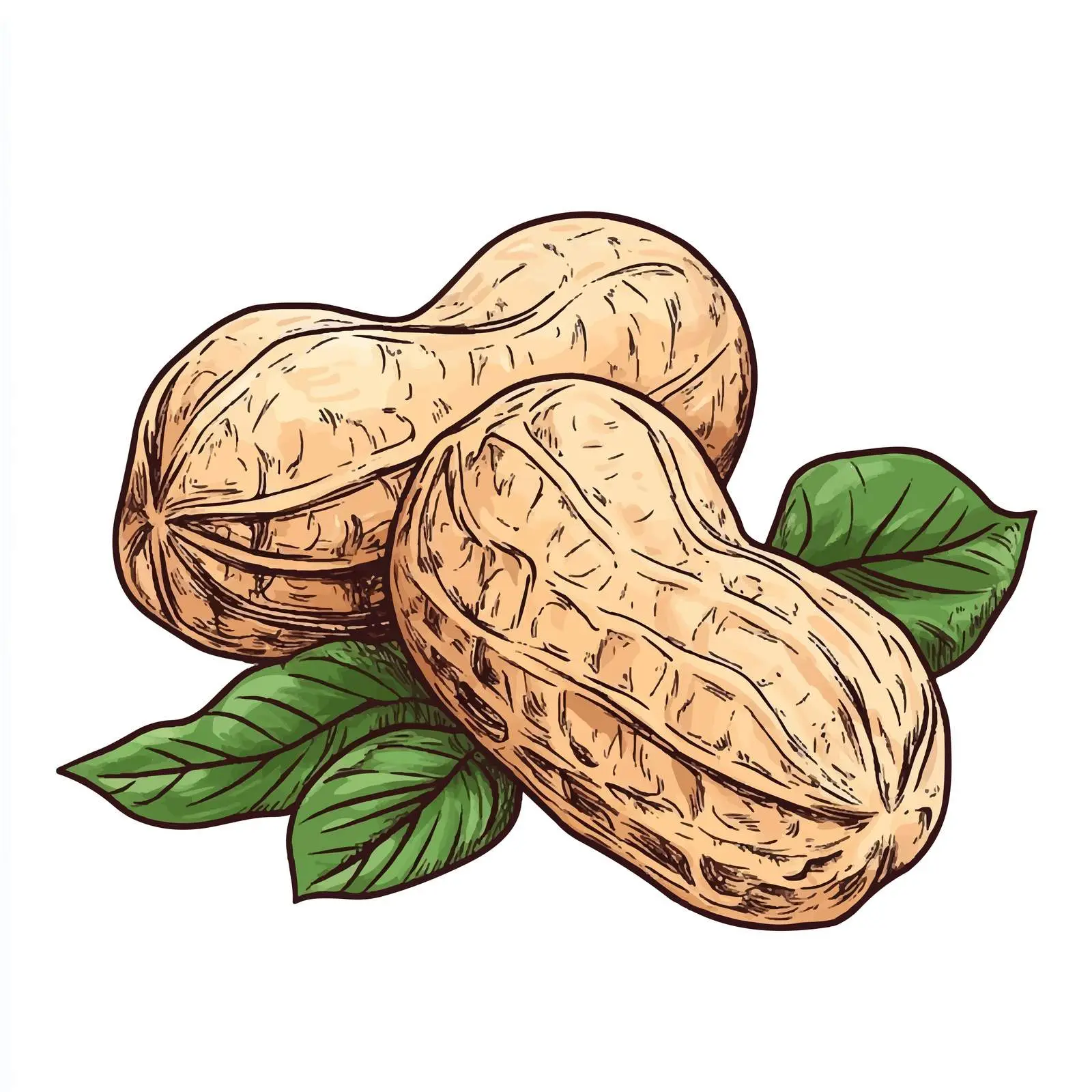 Hand-Drawn Peanut Sketch on White Background — free download from Dotvec