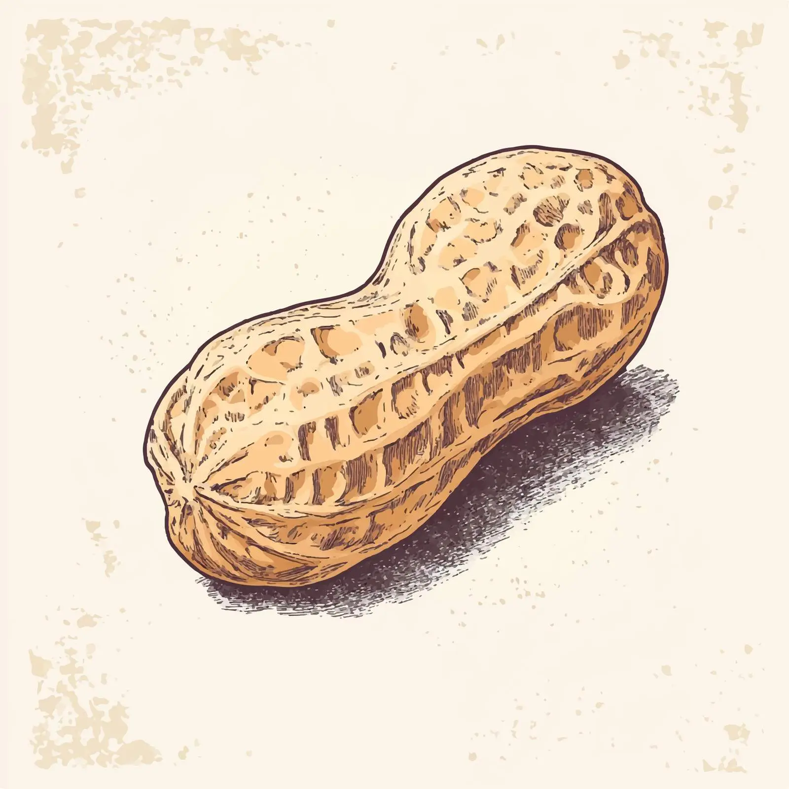 Hand-Drawn Peanut Sketch on White Background — free download from Dotvec