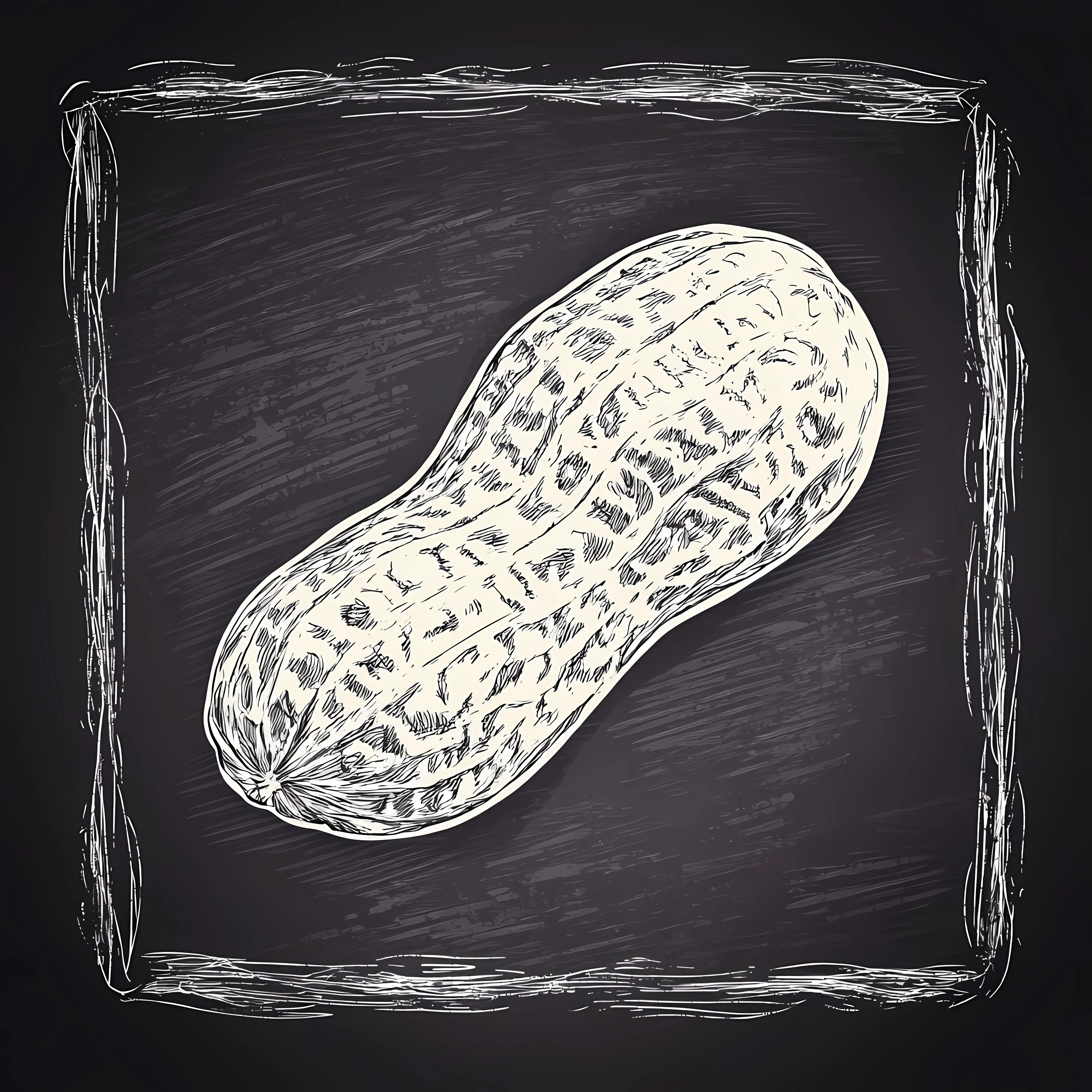Hand Drawn Peanut Sketch on Chalkboard — free download from Dotvec