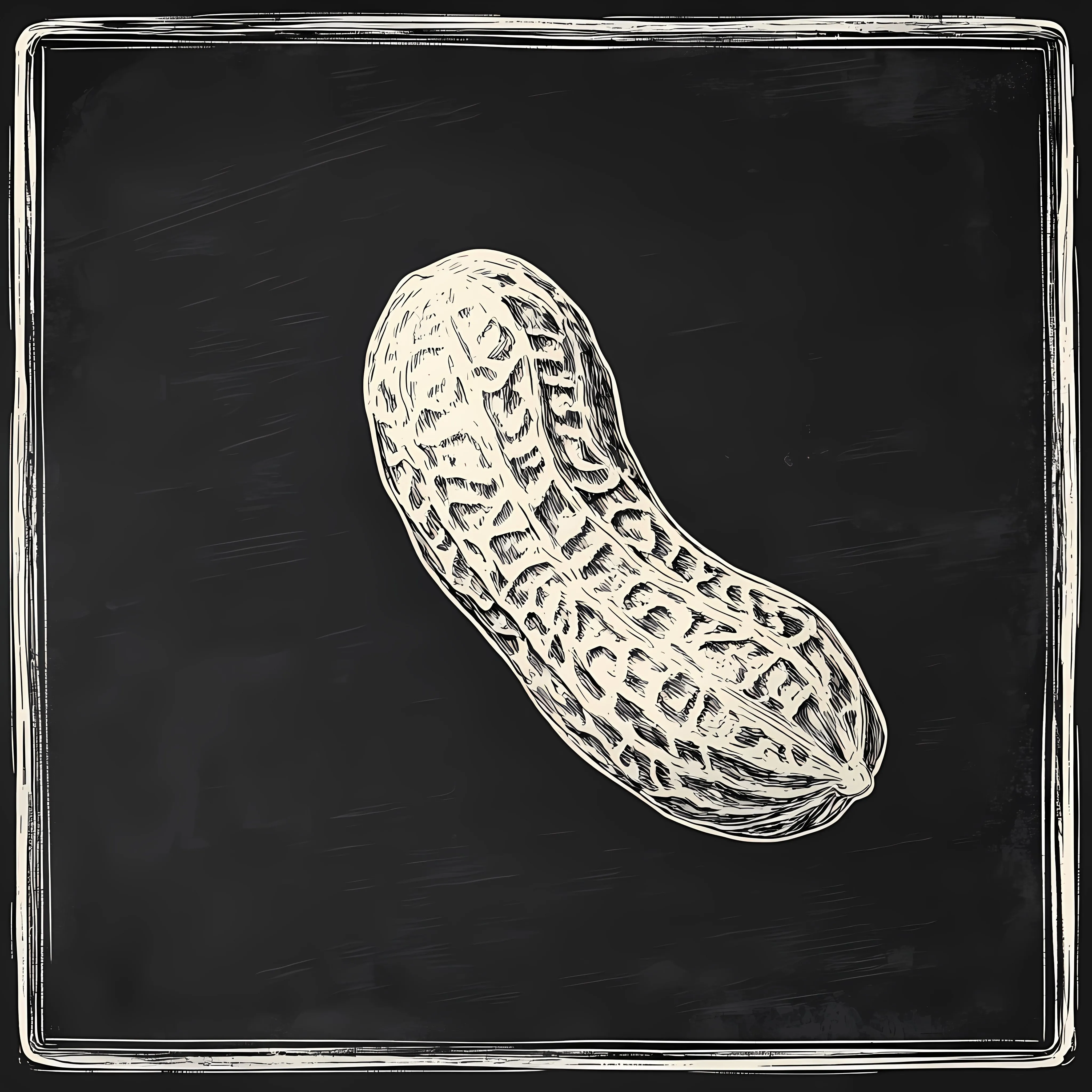 Hand Drawn Peanut Sketch on Chalkboard — free download from Dotvec