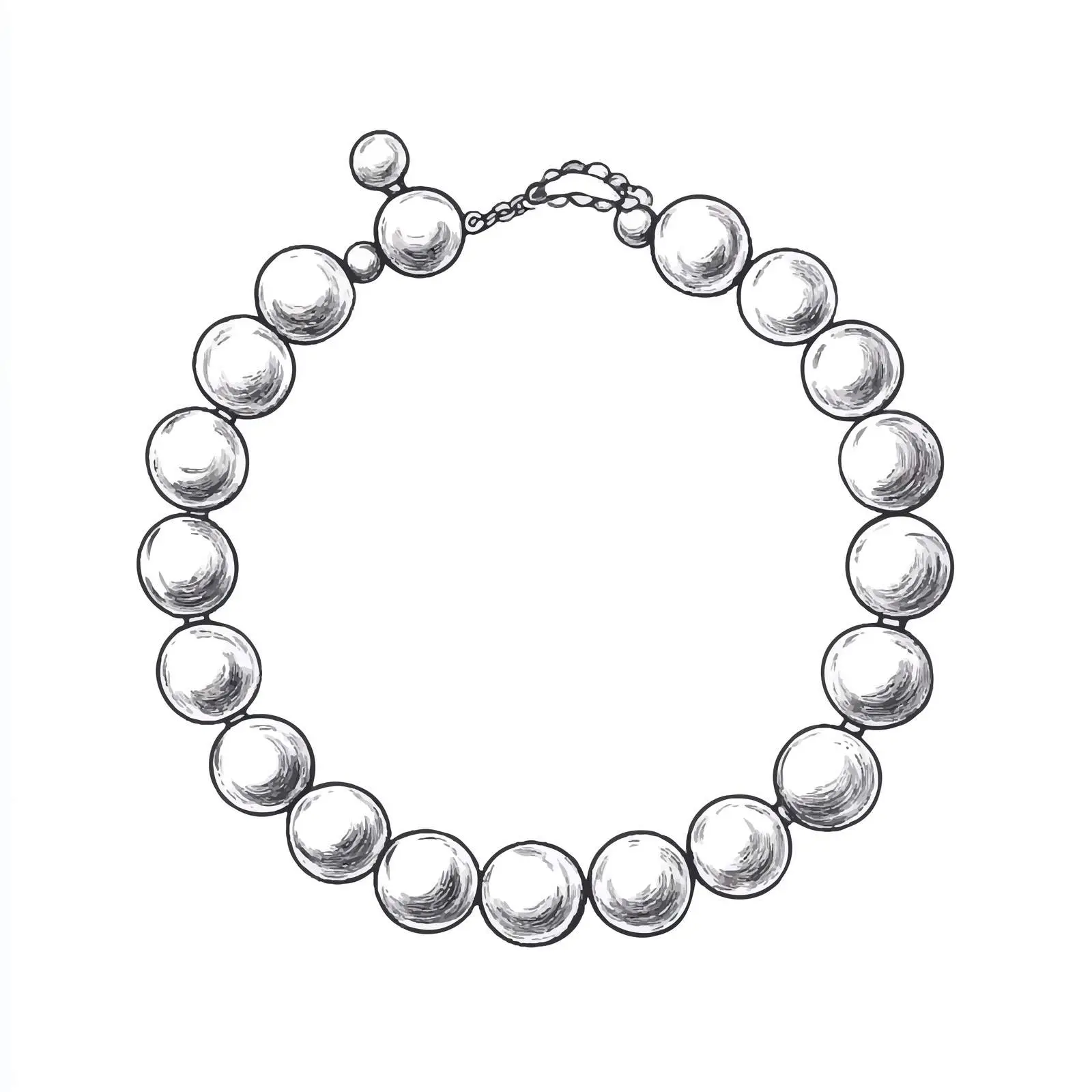 Hand Drawn Pearl Bracelet Sketch Illustration — free download from Dotvec