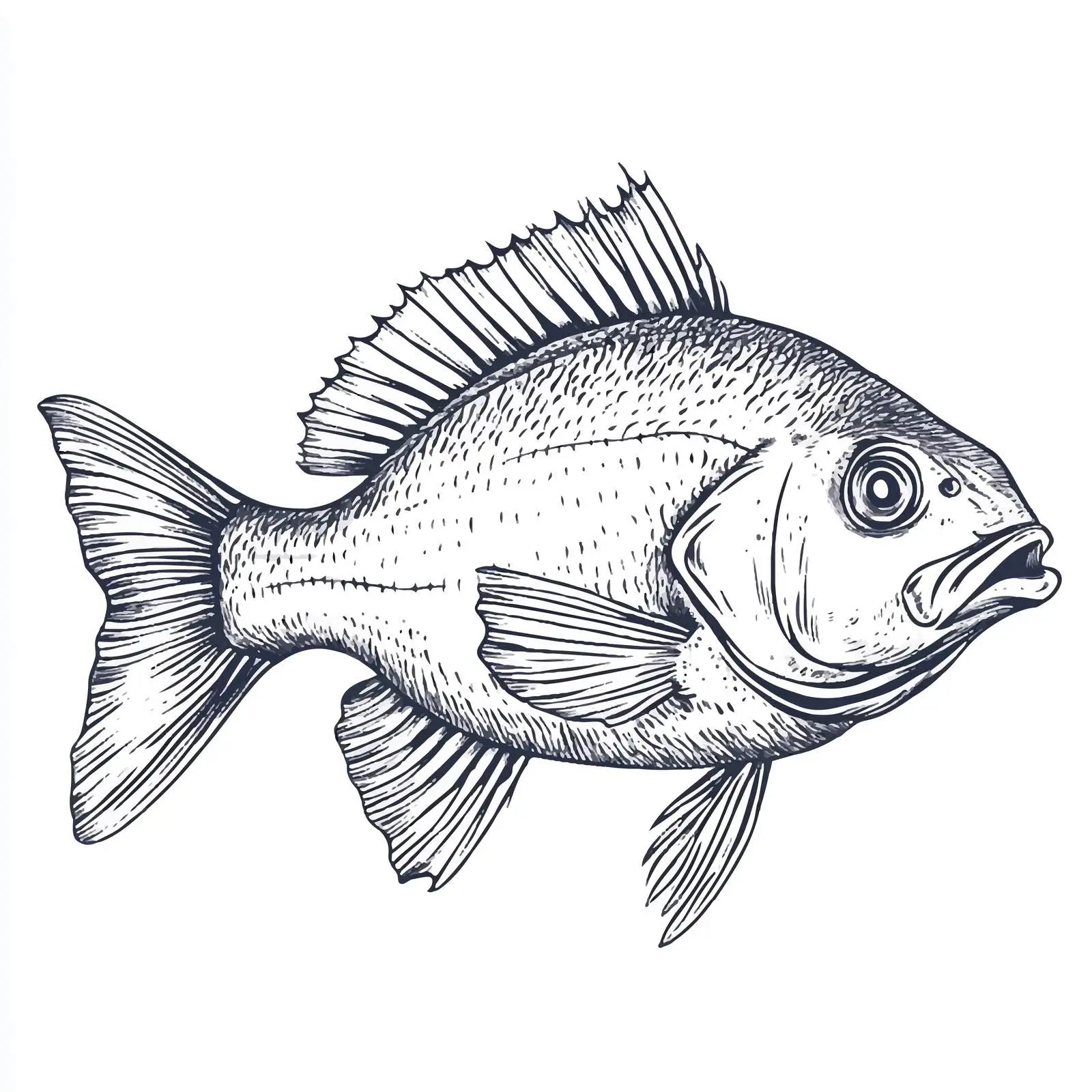 Hand Drawn Pearl Perch Sketch Illustration — free download from Dotvec