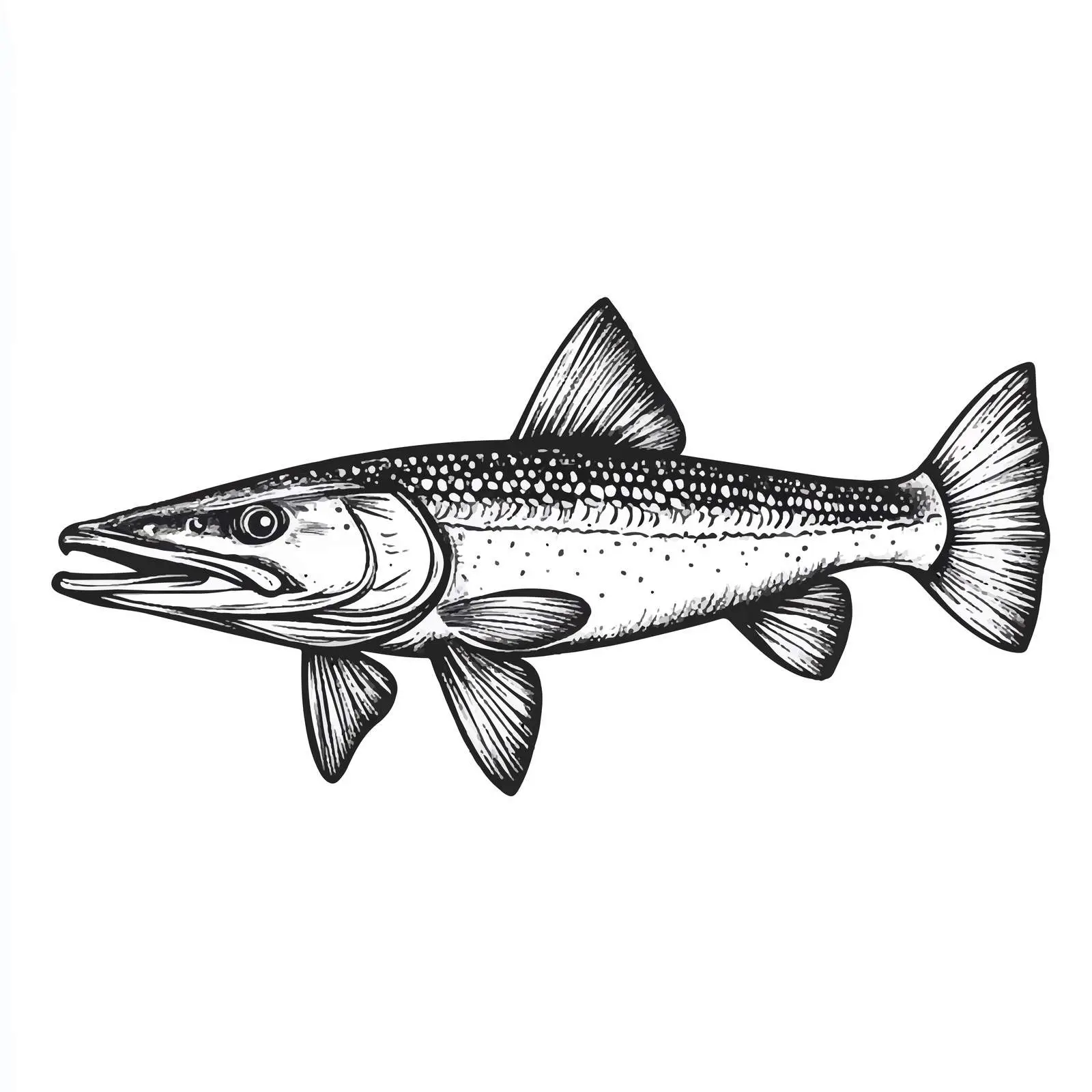 Hand Drawn Pike Sketch Vector Illustration — free download from Dotvec