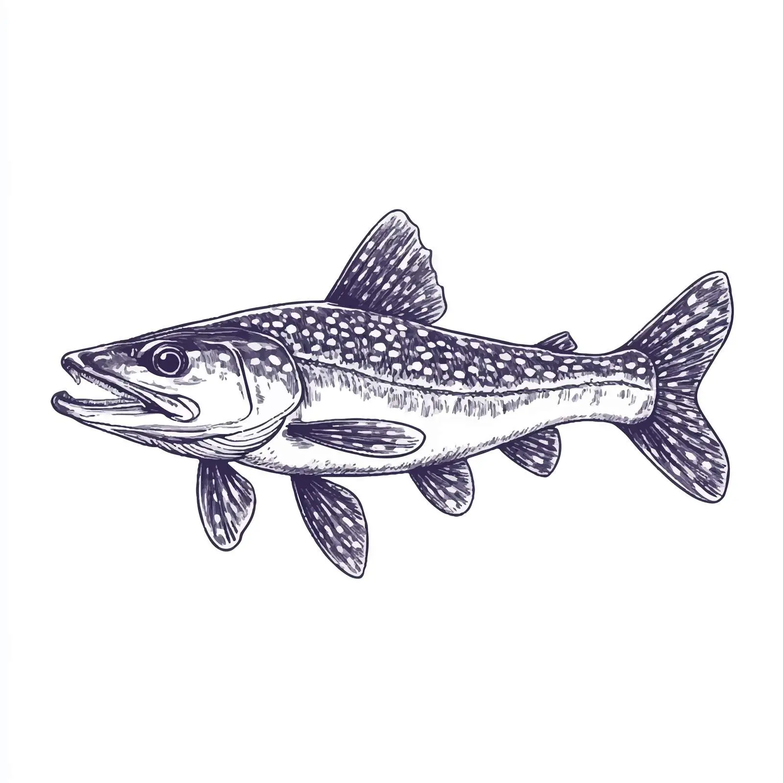 Hand-Drawn Pike Sketch on White Background — free download from Dotvec