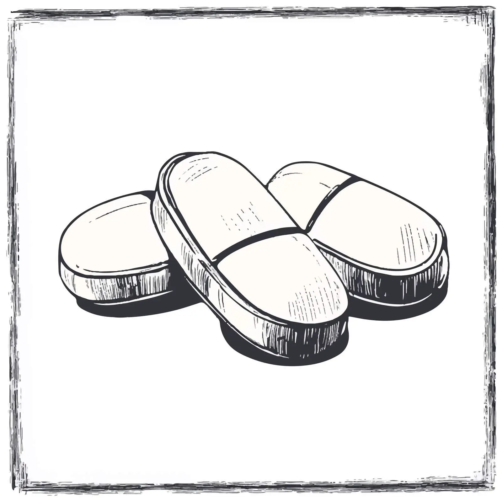 Hand Drawn Pill Sketch on White Background — free download from Dotvec