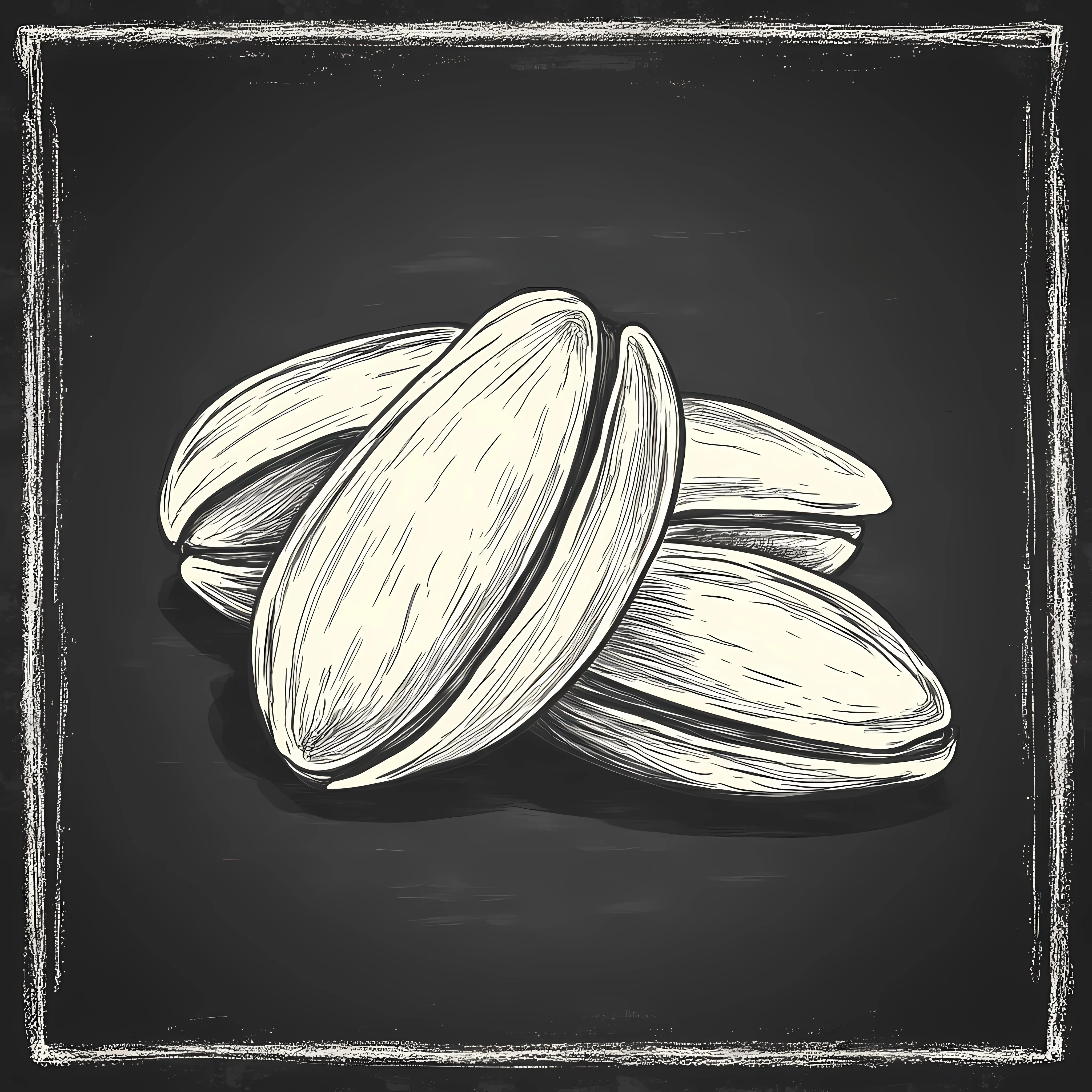 Hand Drawn Pistachio Sketch on Chalkboard — free download from Dotvec