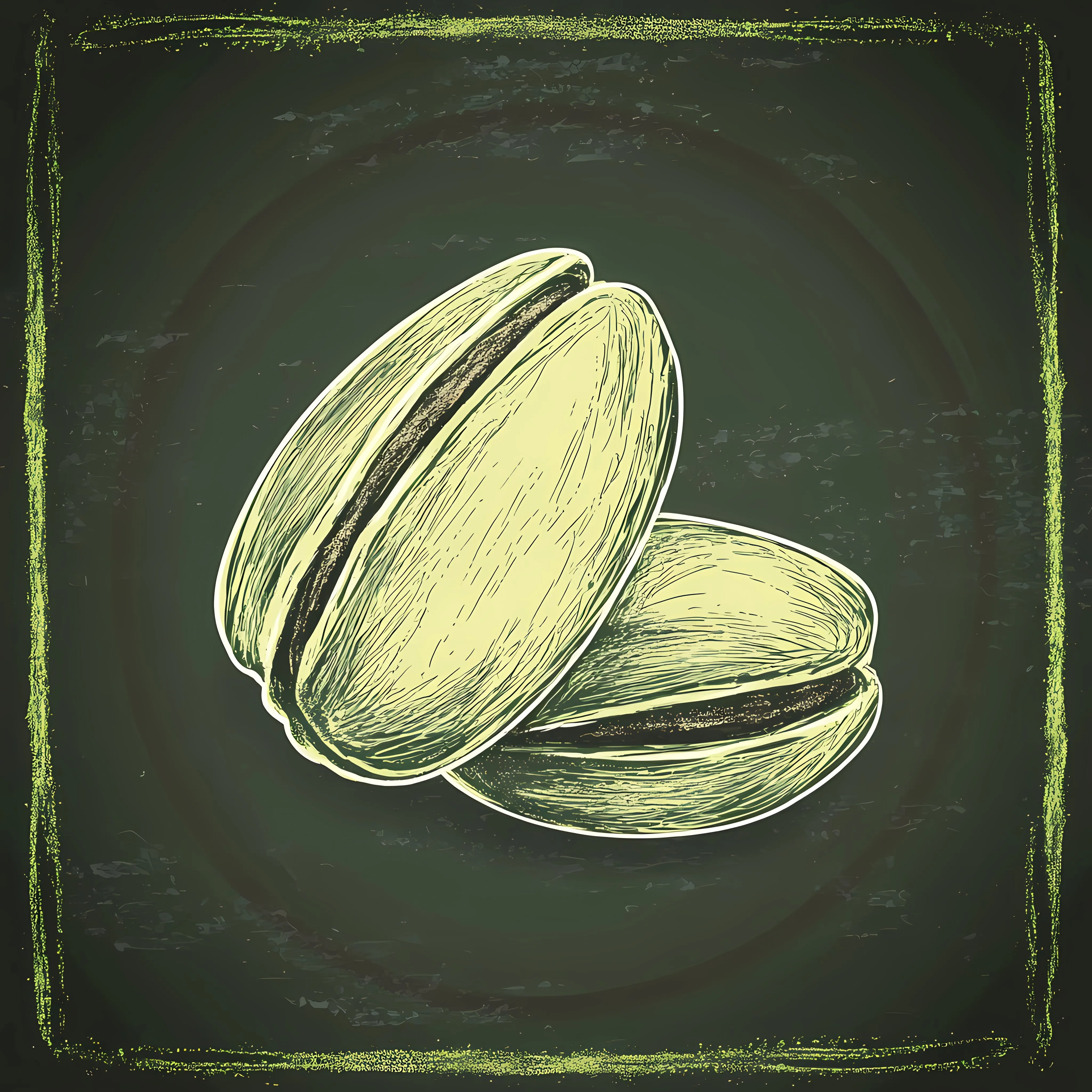 Hand Drawn Pistachio Sketch on Chalkboard — free download from Dotvec