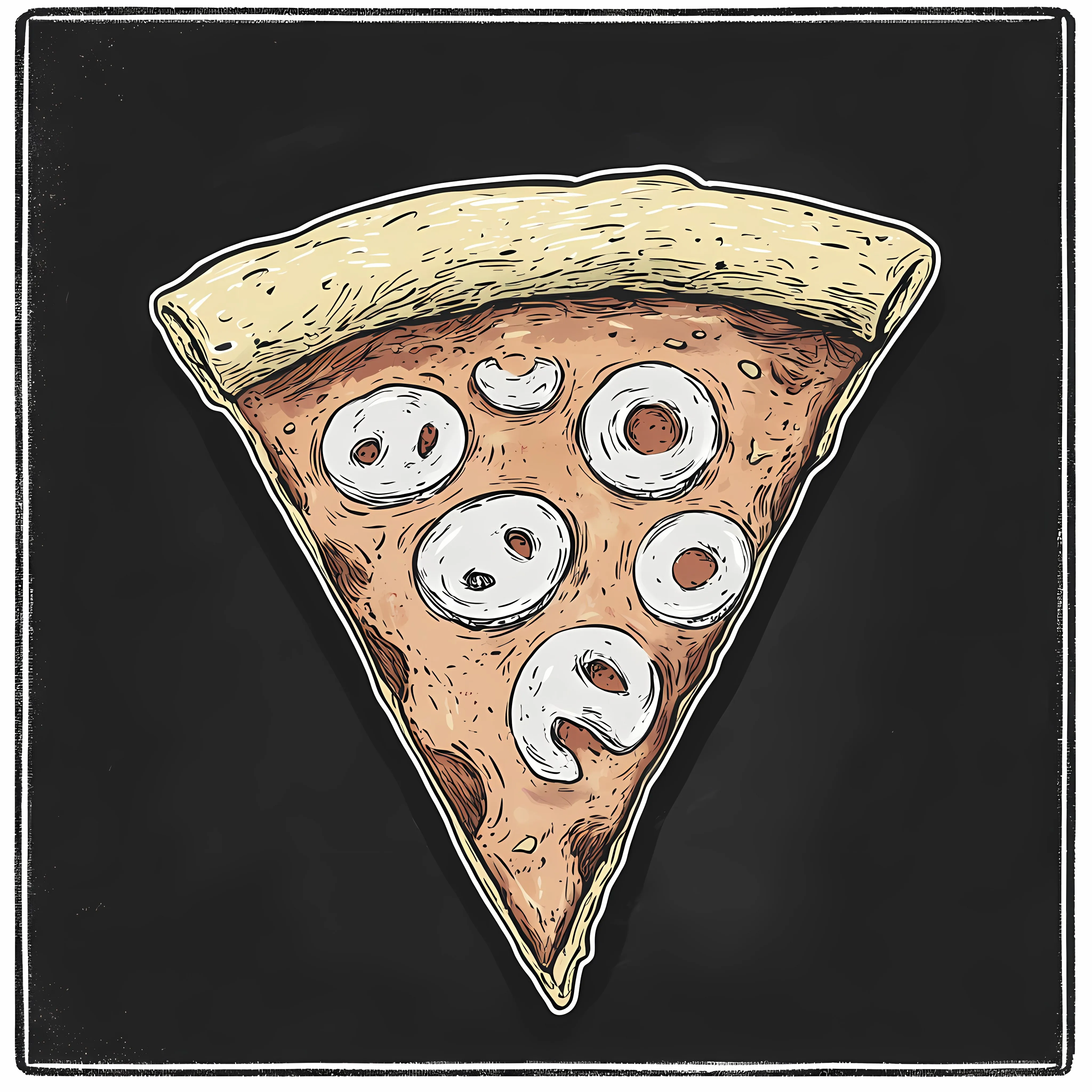 Hand Drawn Pizza Slice Sketch on Chalkboard – free food sketch image from Dotvec