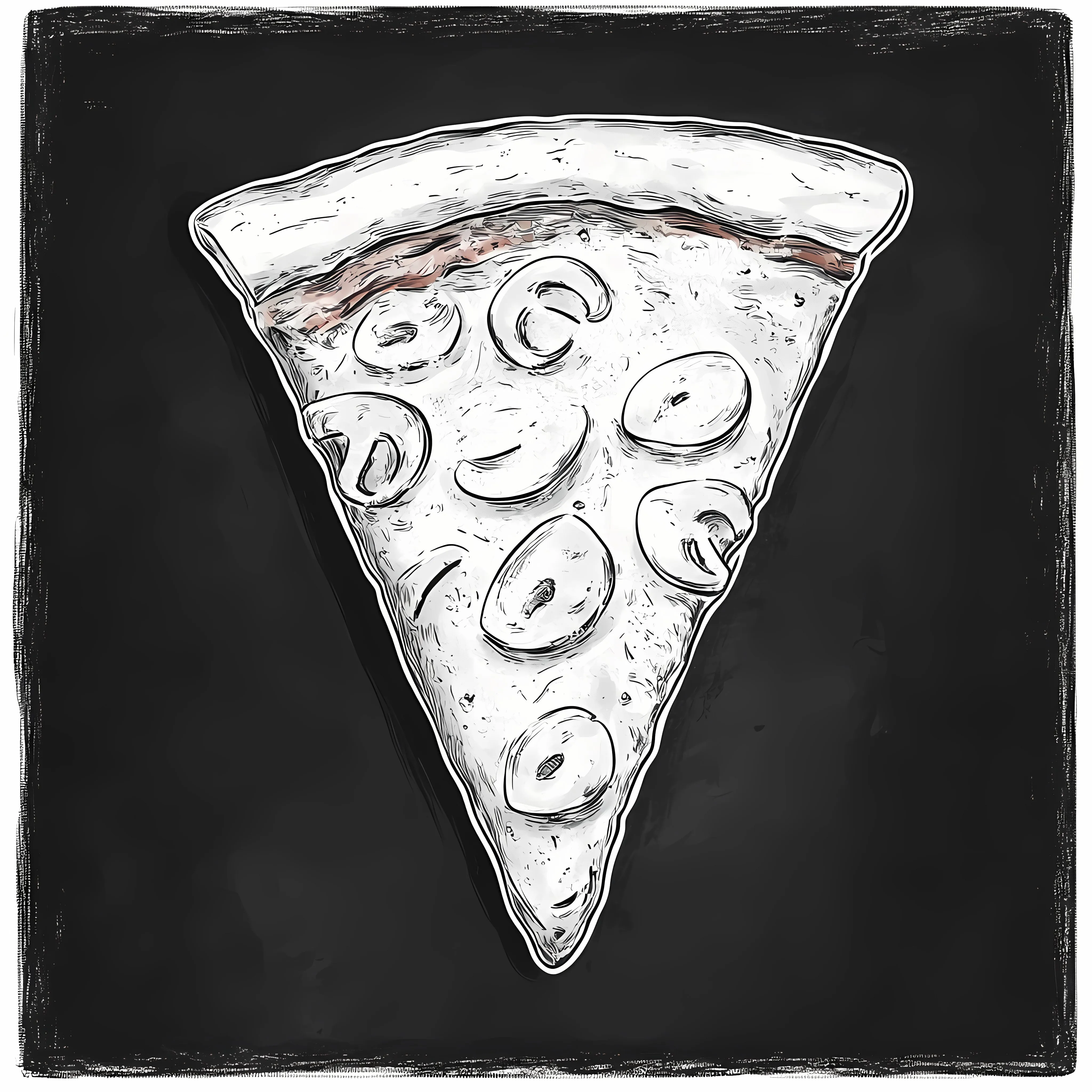 Hand Drawn Pizza Slice Sketch on Chalkboard — free download from Dotvec
