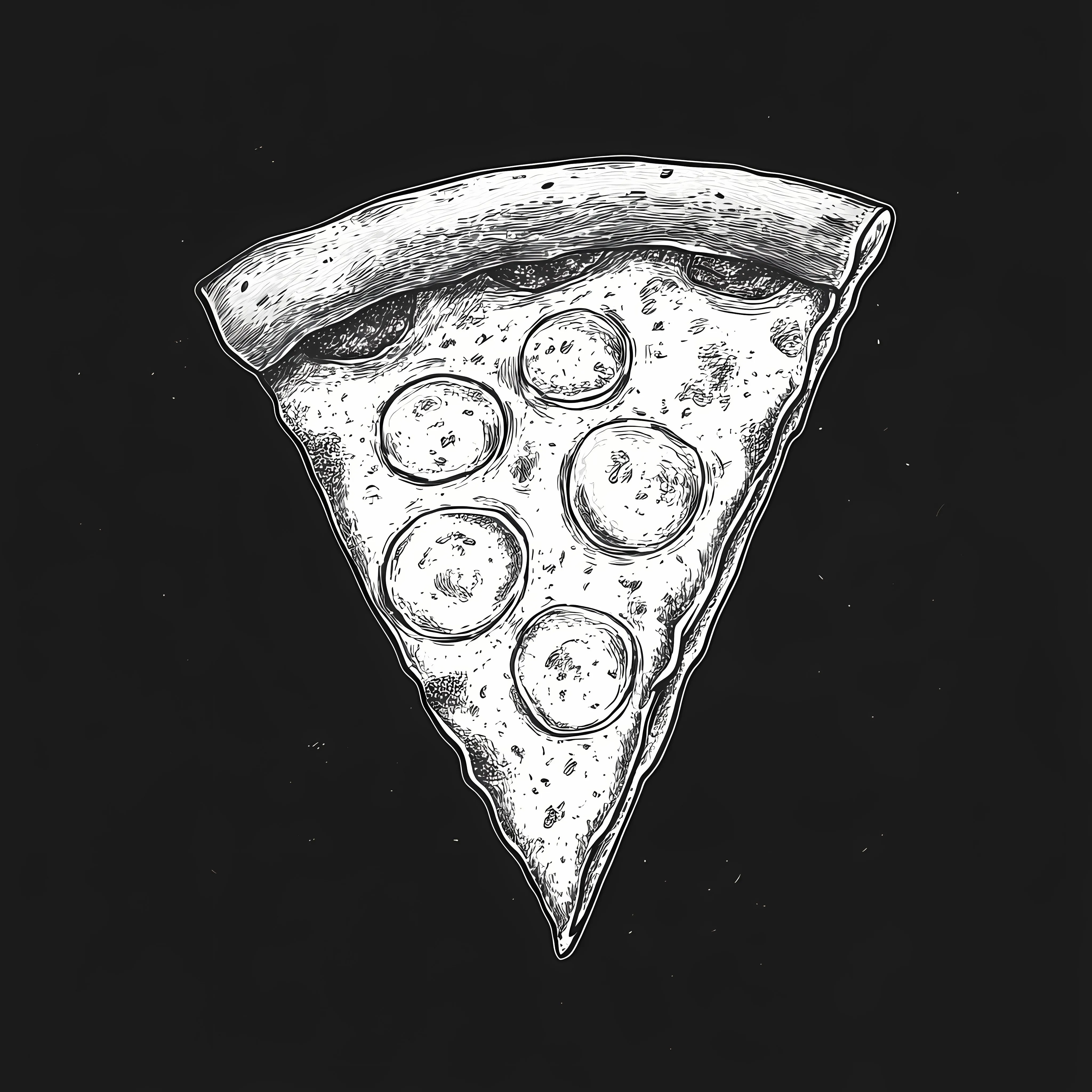Hand Drawn Pizza Slice Sketch on Chalkboard — free download from Dotvec