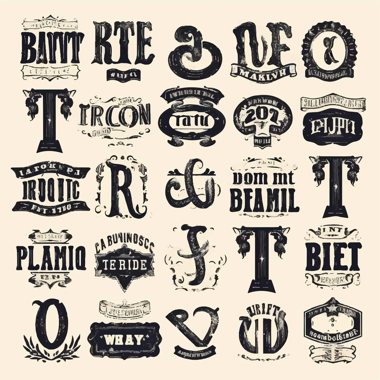 Vintage Hand-Drawn Western Font Vector Design – free cursive image from Dotvec