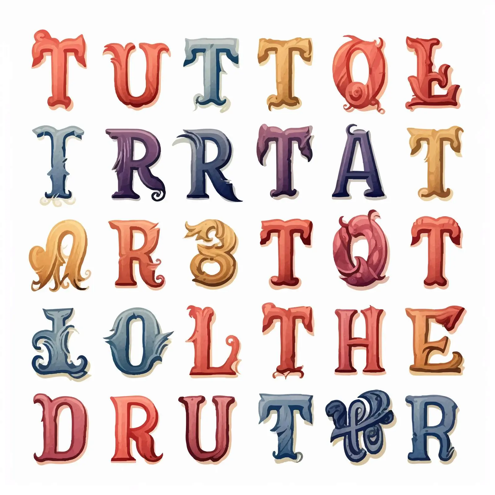 Retro Western Font with Shadows Design – free vintage lettering image from Dotvec