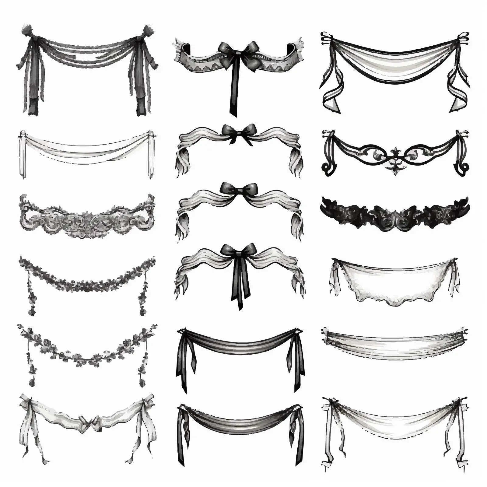 Classic Hand-Drawn Ribbon Banners Vectors — free download from Dotvec