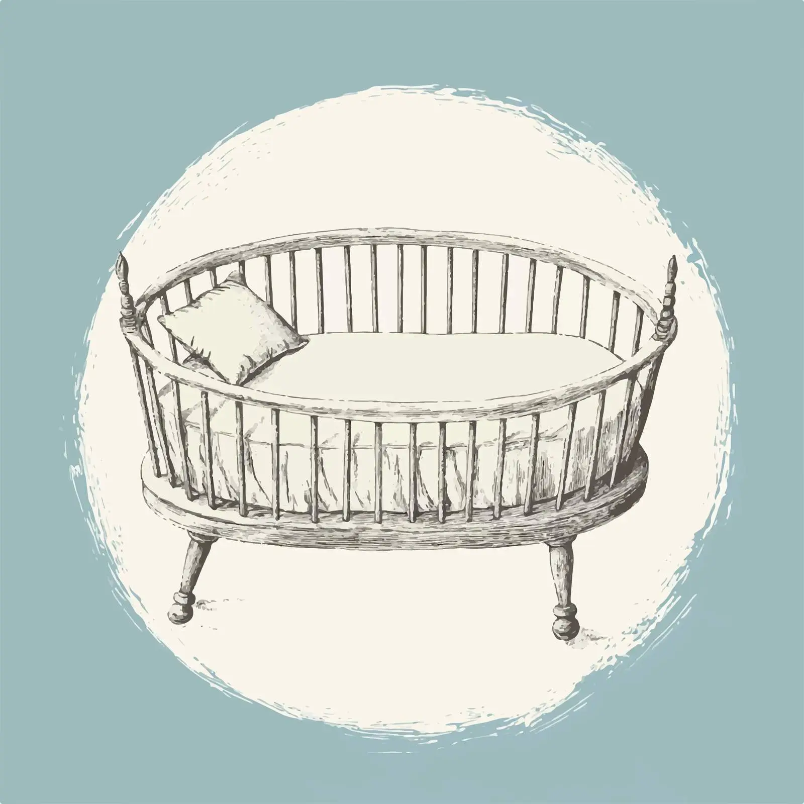 Hand-Drawn Round Cotton Sketch Symbol — free download from Dotvec