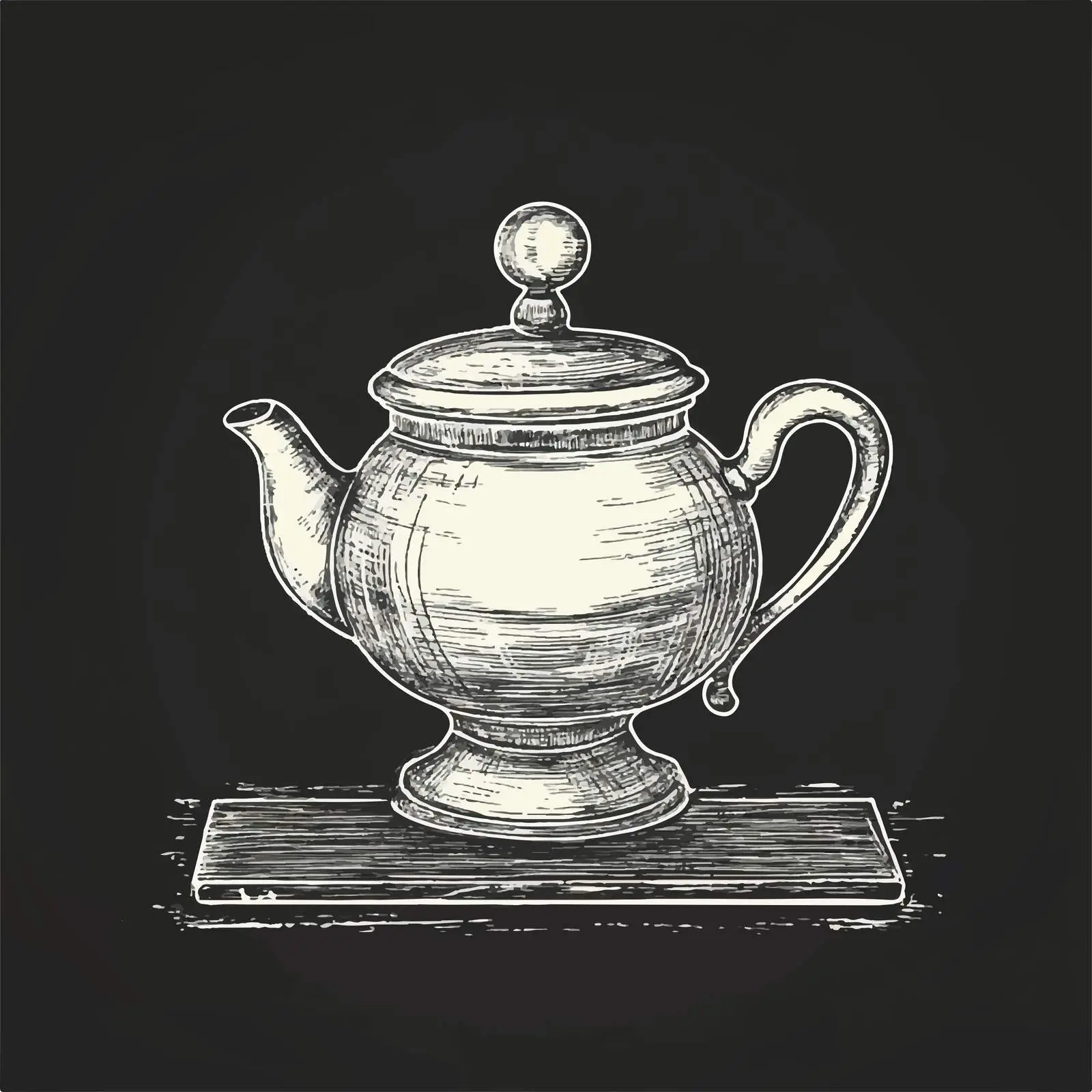 Hand Drawn Samovar Sketch on Chalkboard — free download from Dotvec