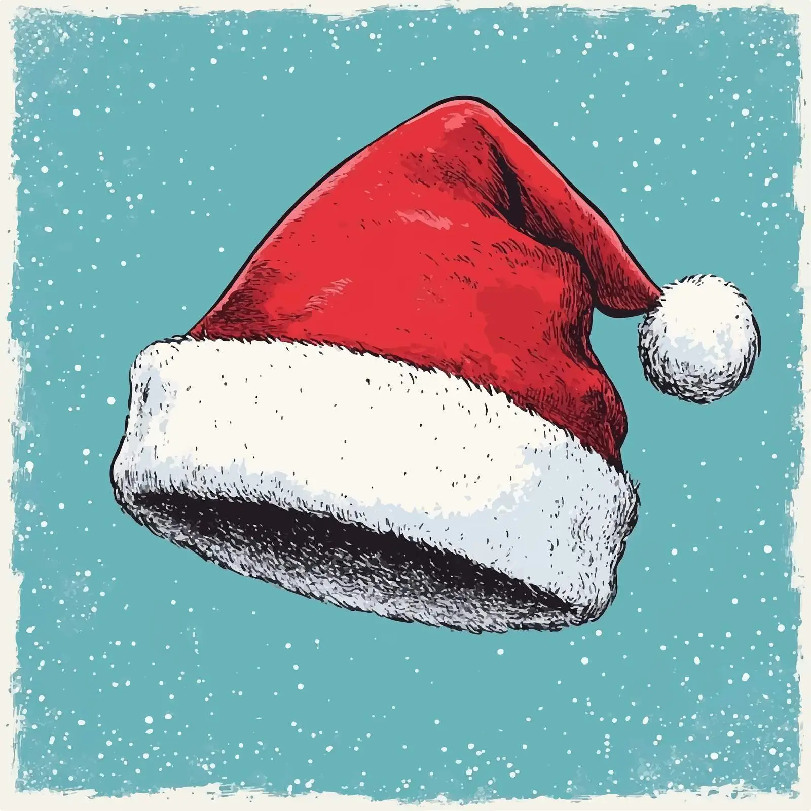 Hand-Drawn Santa Hat Sketch Illustration — free download from Dotvec
