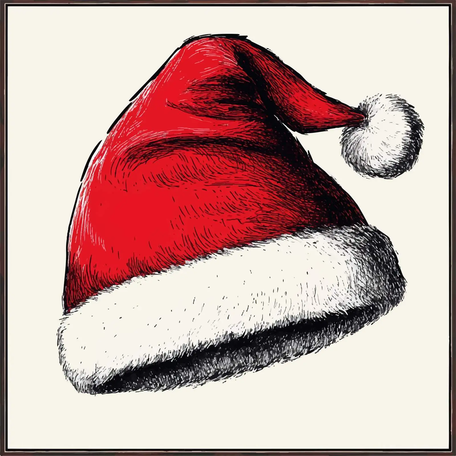 Hand Drawn Santa Hat Sketch Vector Art — free download from Dotvec