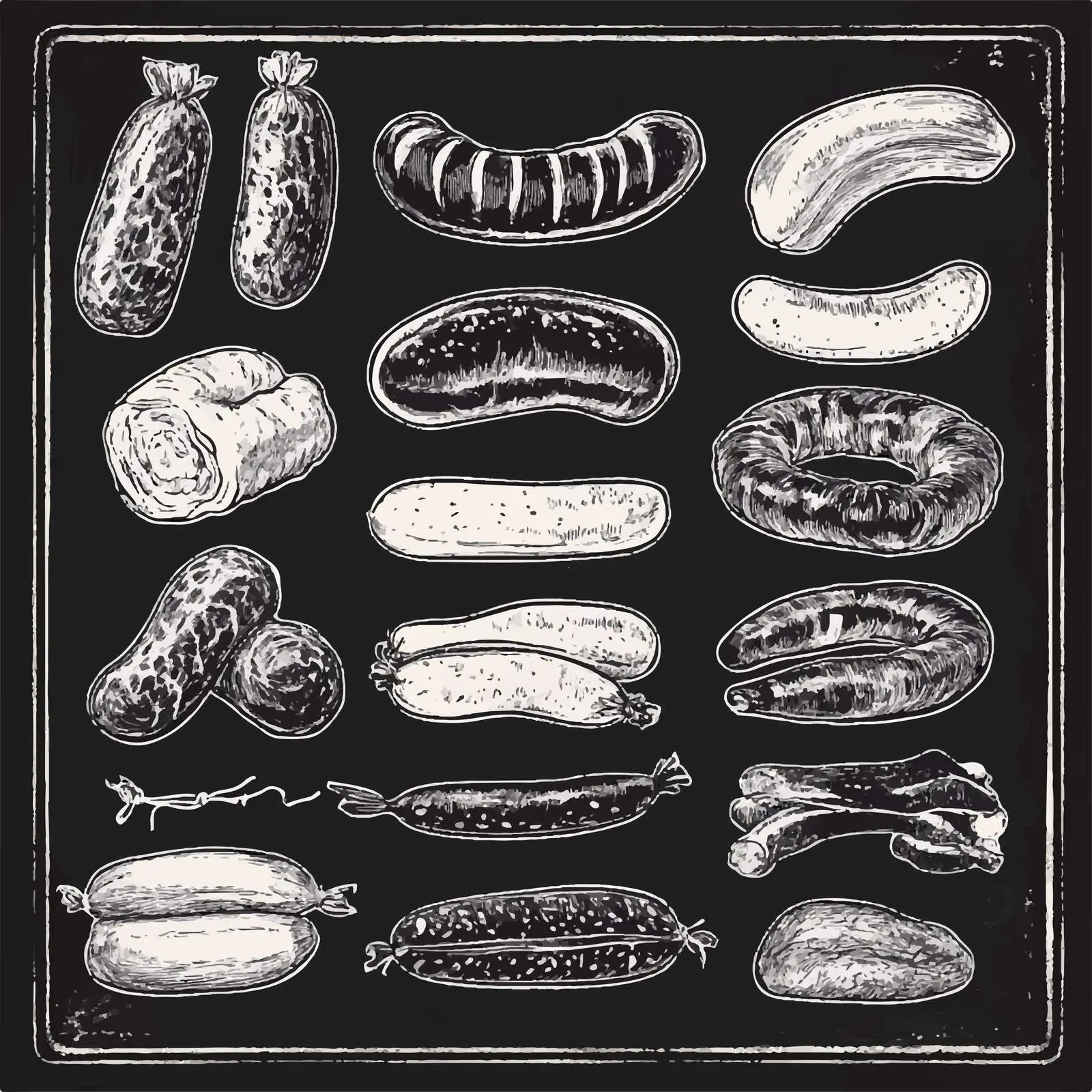 Hand Drawn Sausage Sketches Collection — free download from Dotvec