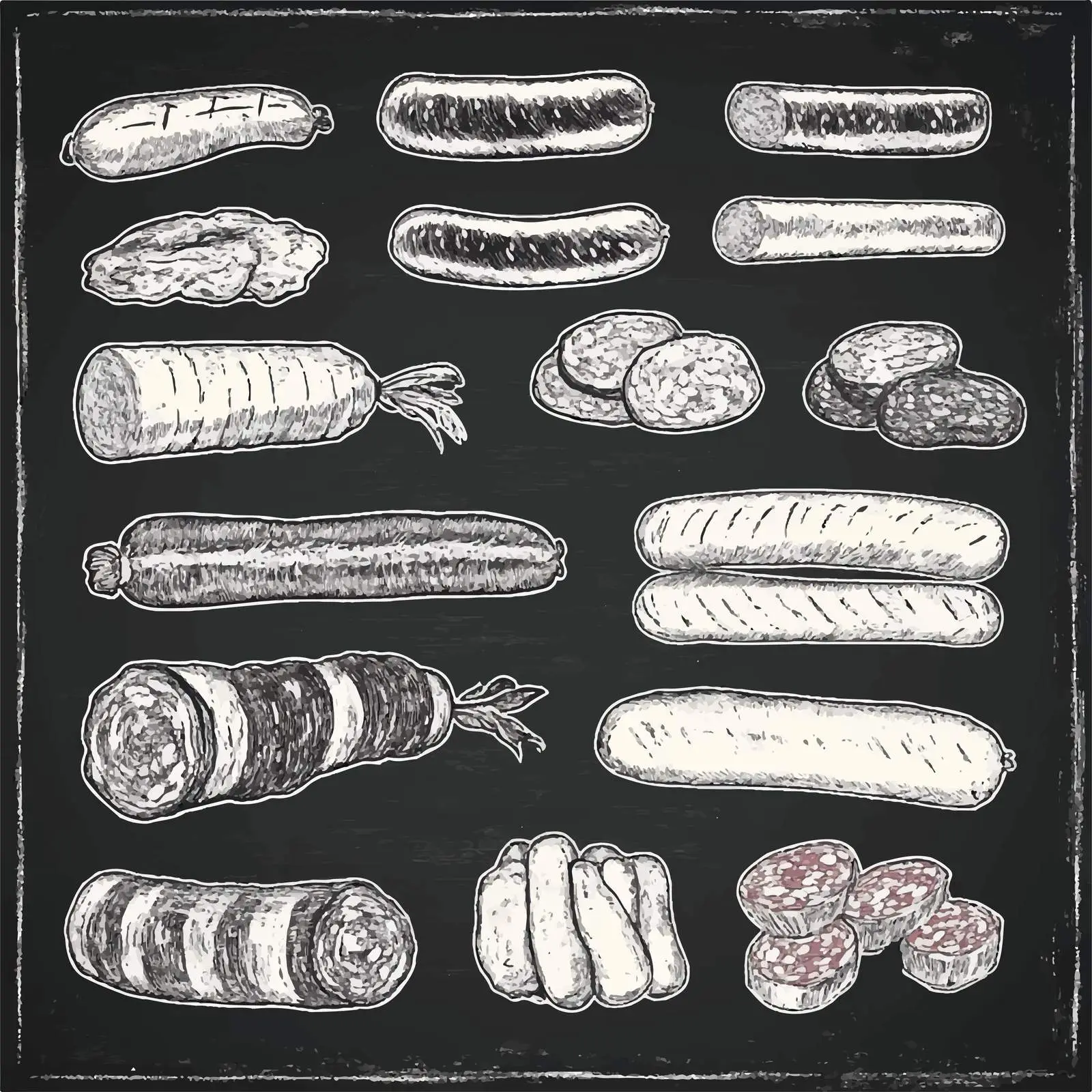 Hand-Drawn Sausages Sketches Collection — free download from Dotvec