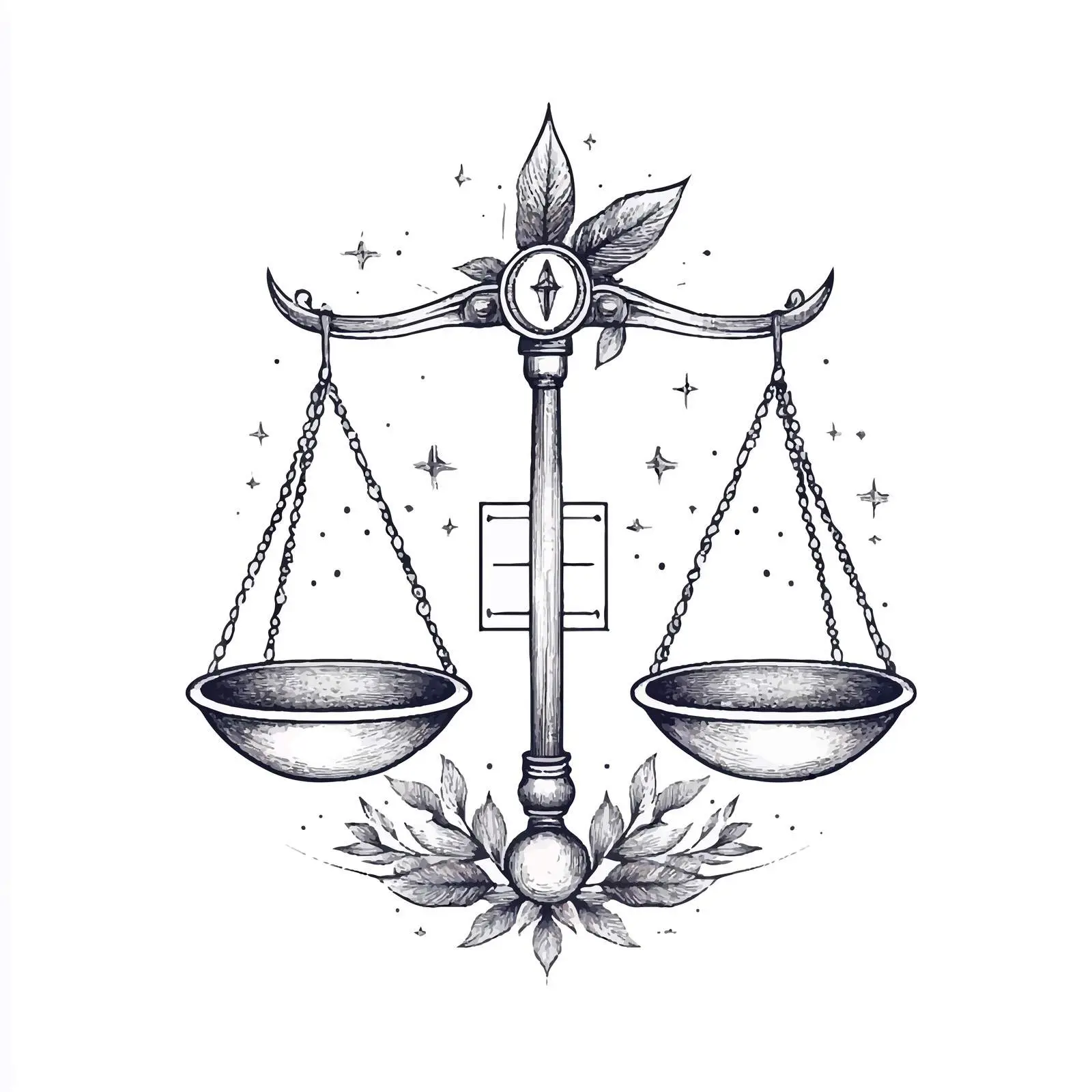 Hand Drawn Scales Sketch on White Background – free schematic image from Dotvec