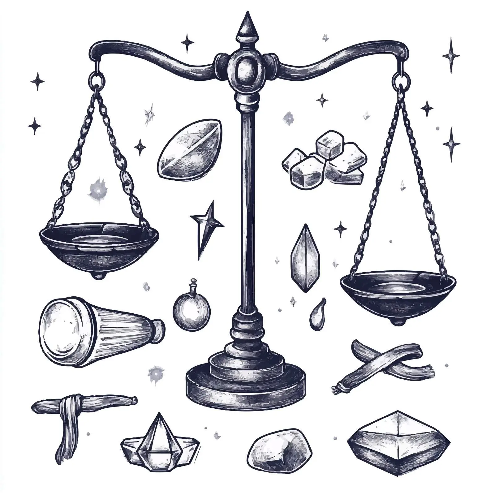 Hand Drawn Scale Sketch on White Background — free download from Dotvec