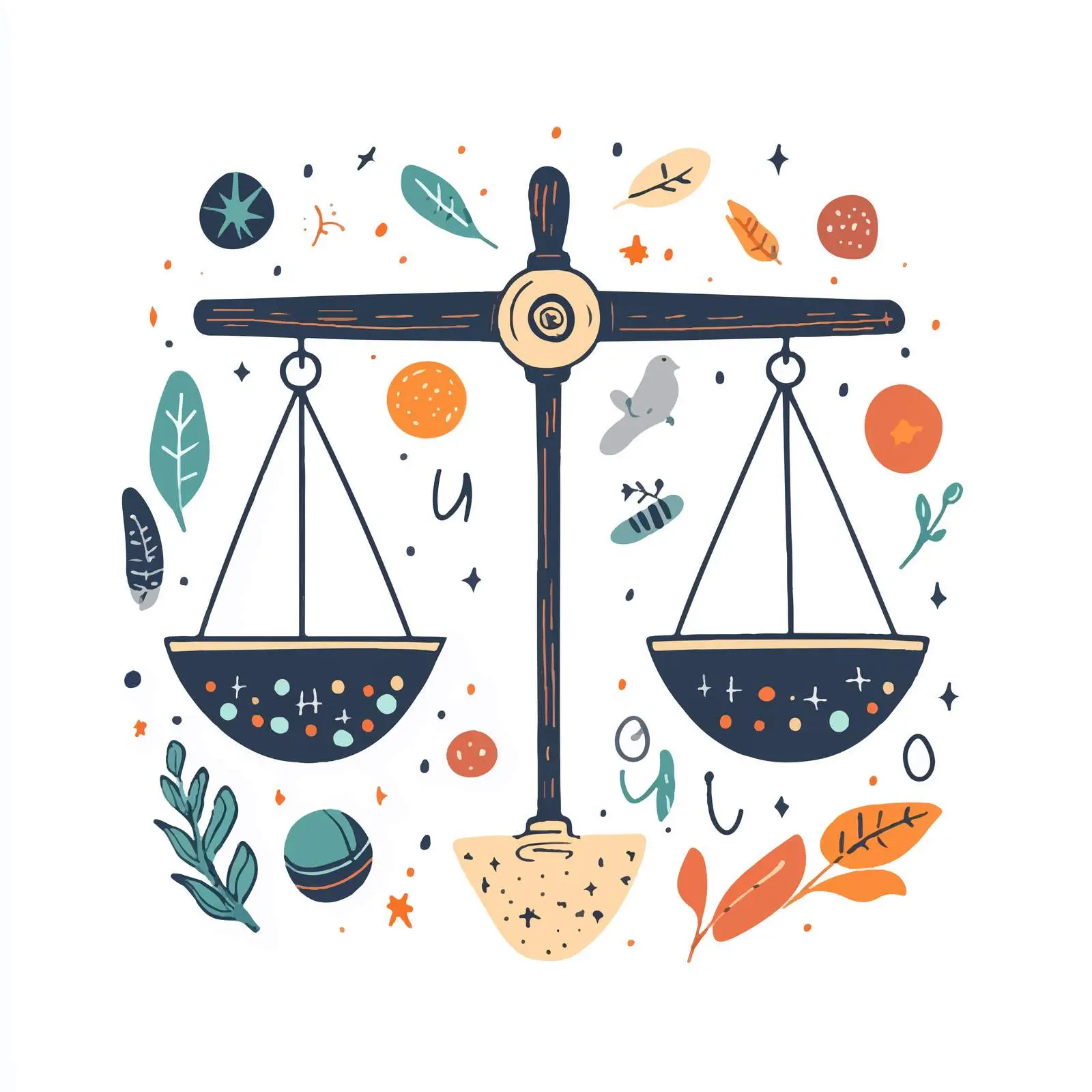 Hand-Drawn Scales Sketch Symbol on White Background — free download from Dotvec